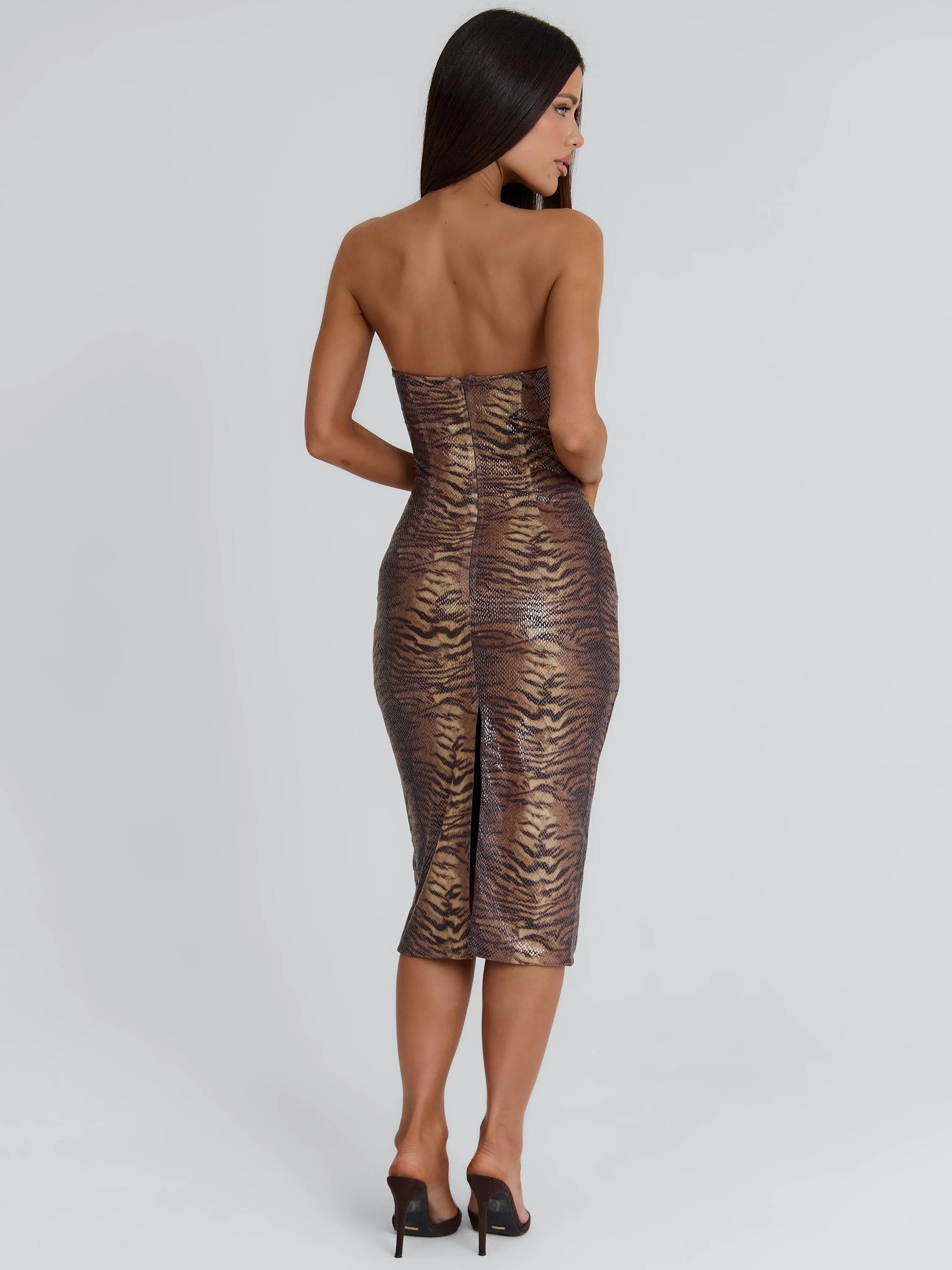 EMMELY MIDI DRESS TIGER