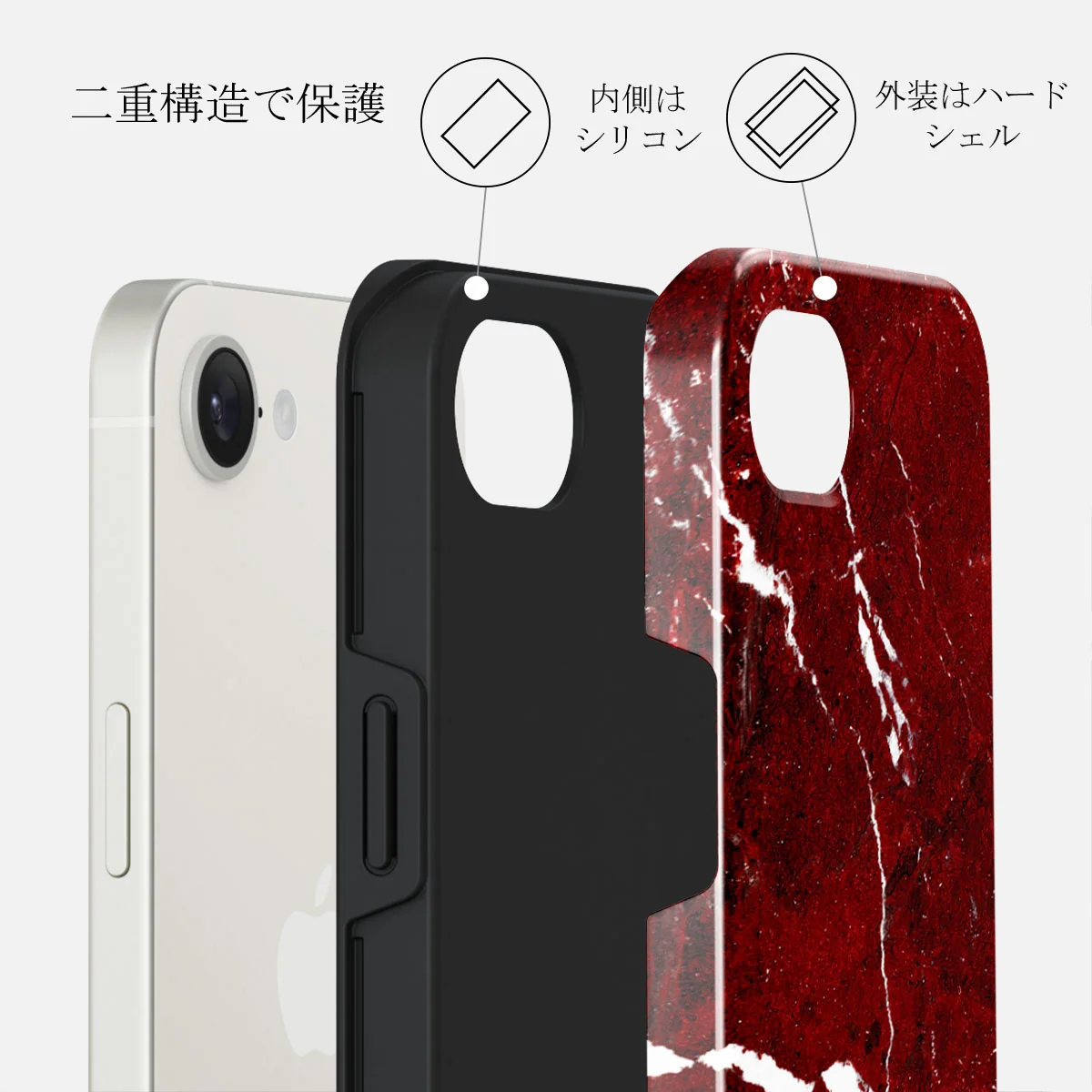Iconic Red Ruby - iPhone 16e ケース