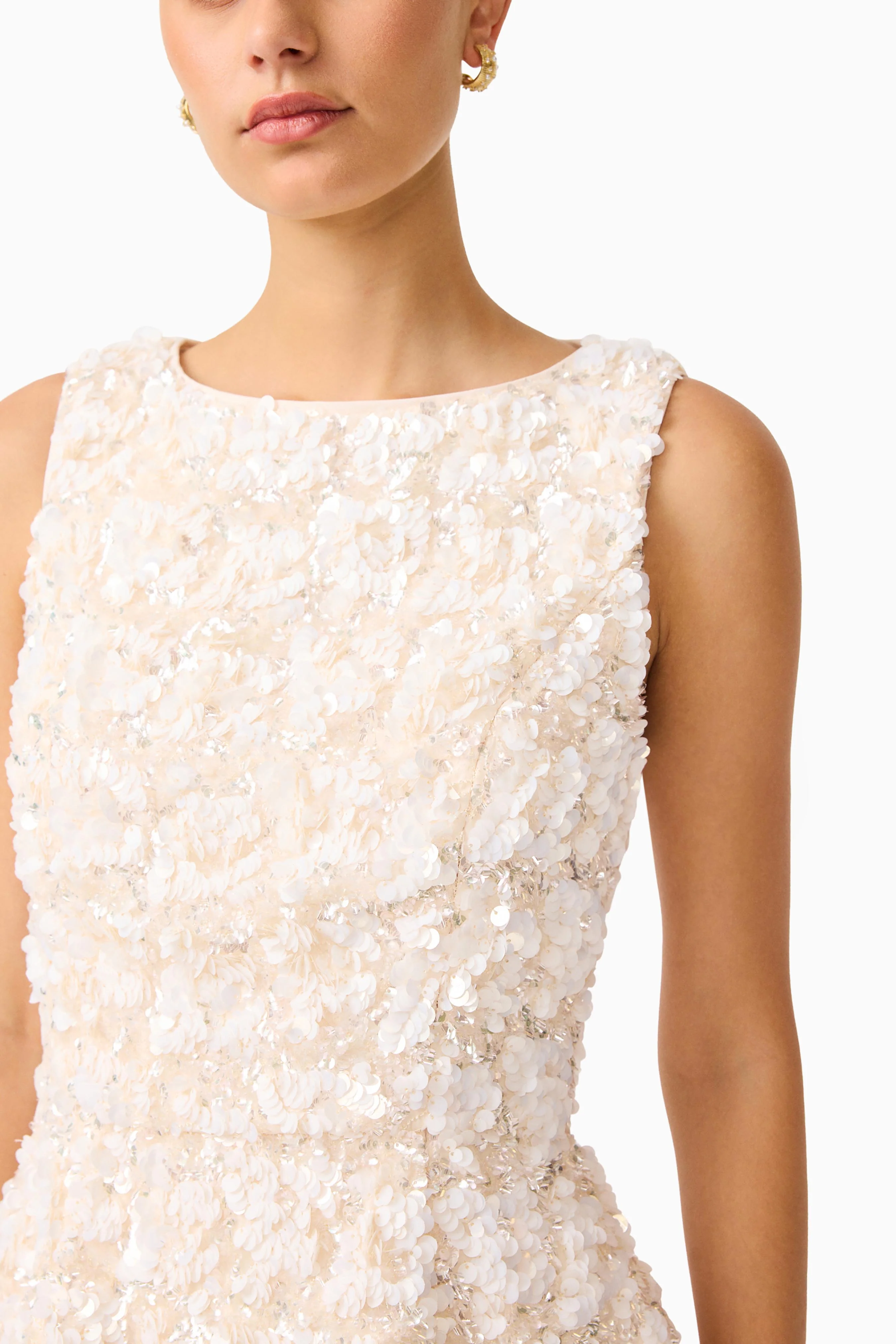 Silvana Tulip Mini Dress in Cream