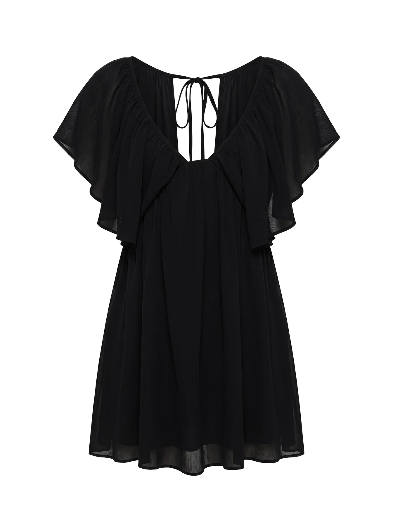 Sun Spirit Plunge Flowy Romper Black