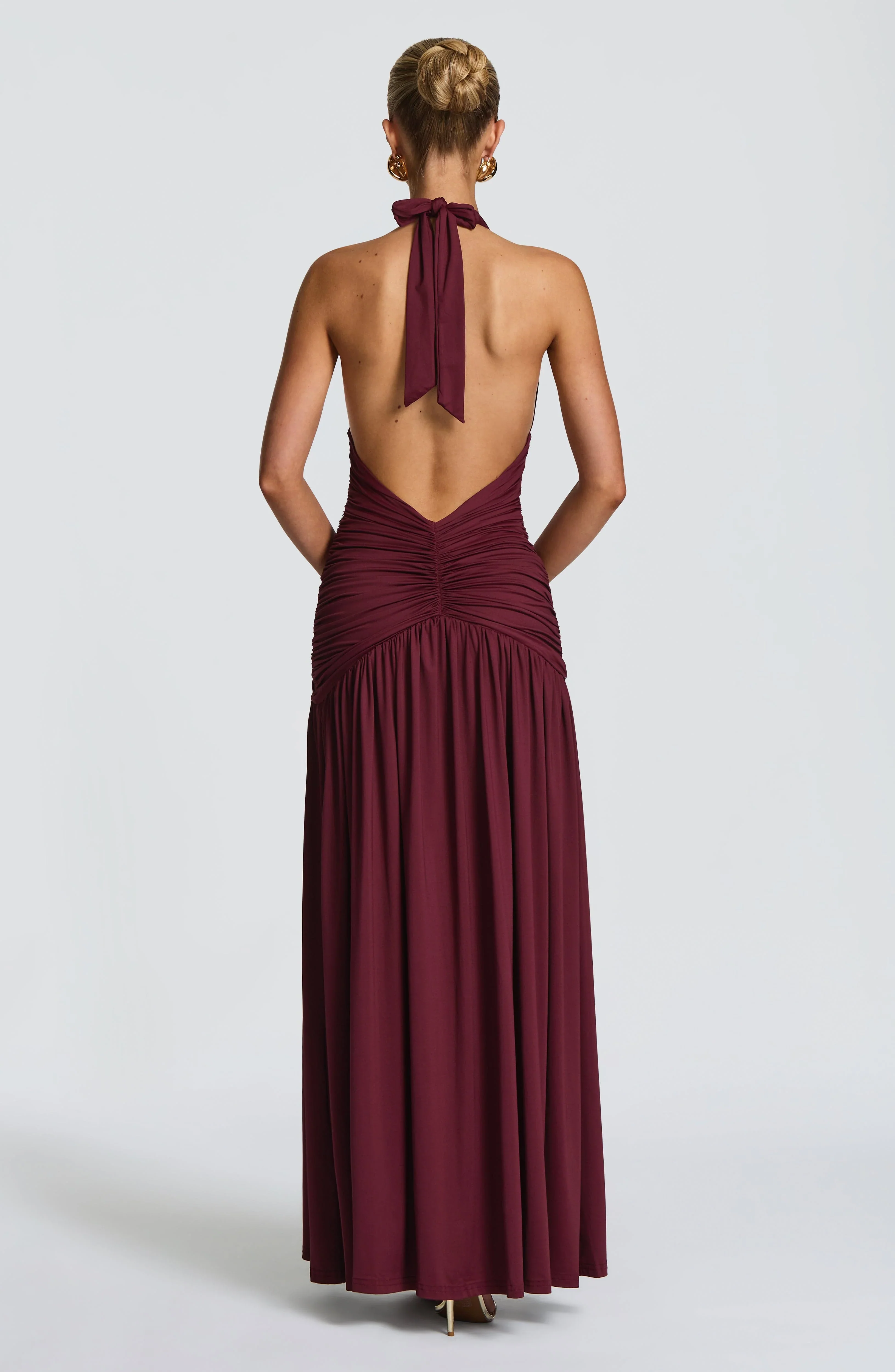 Melania Maxi Dress - Cherry Lacquer