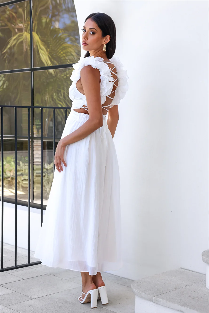 Ring The Wedding Bells Maxi Dress White