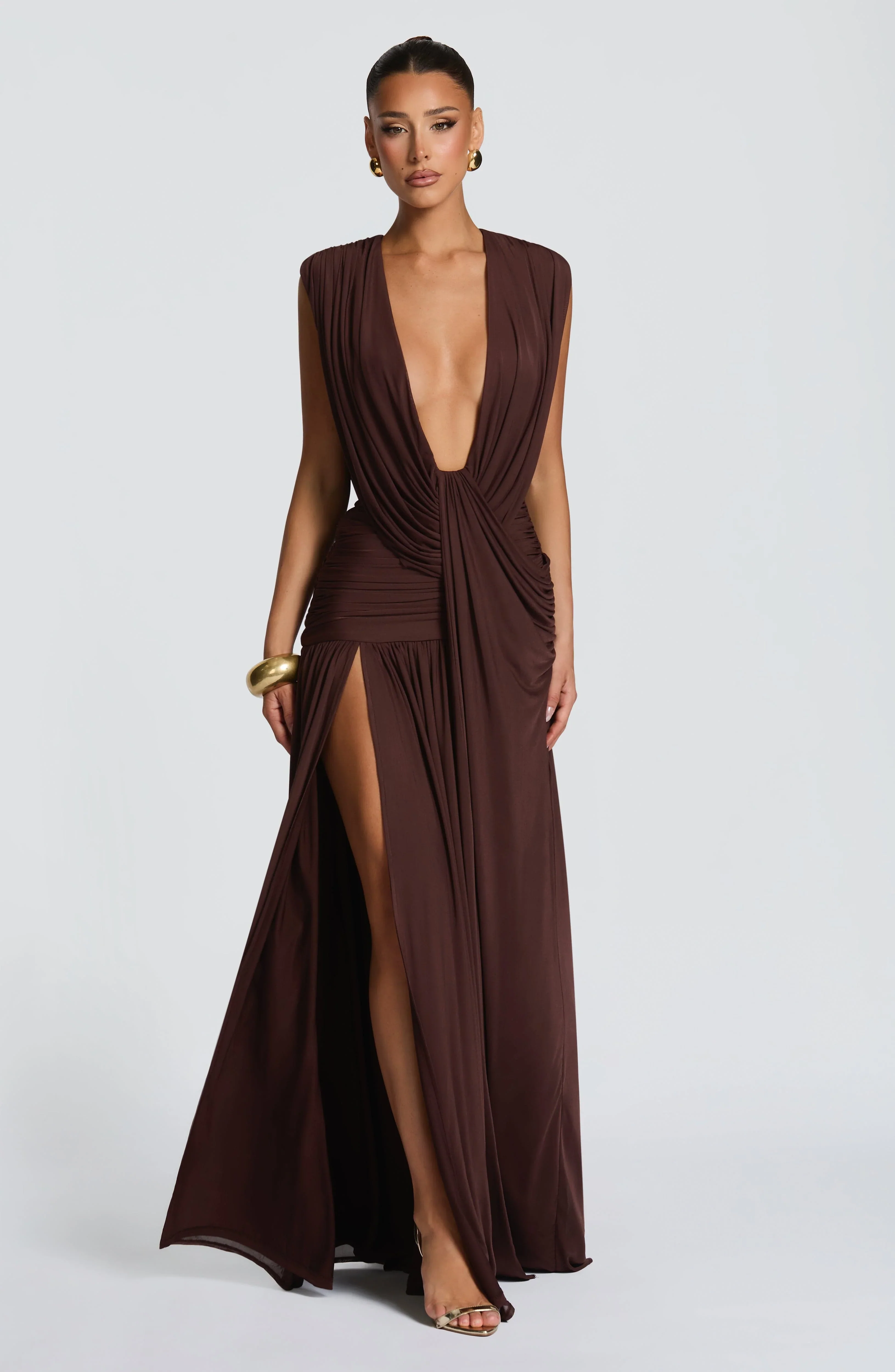 Romilly Gown - Plum Brown