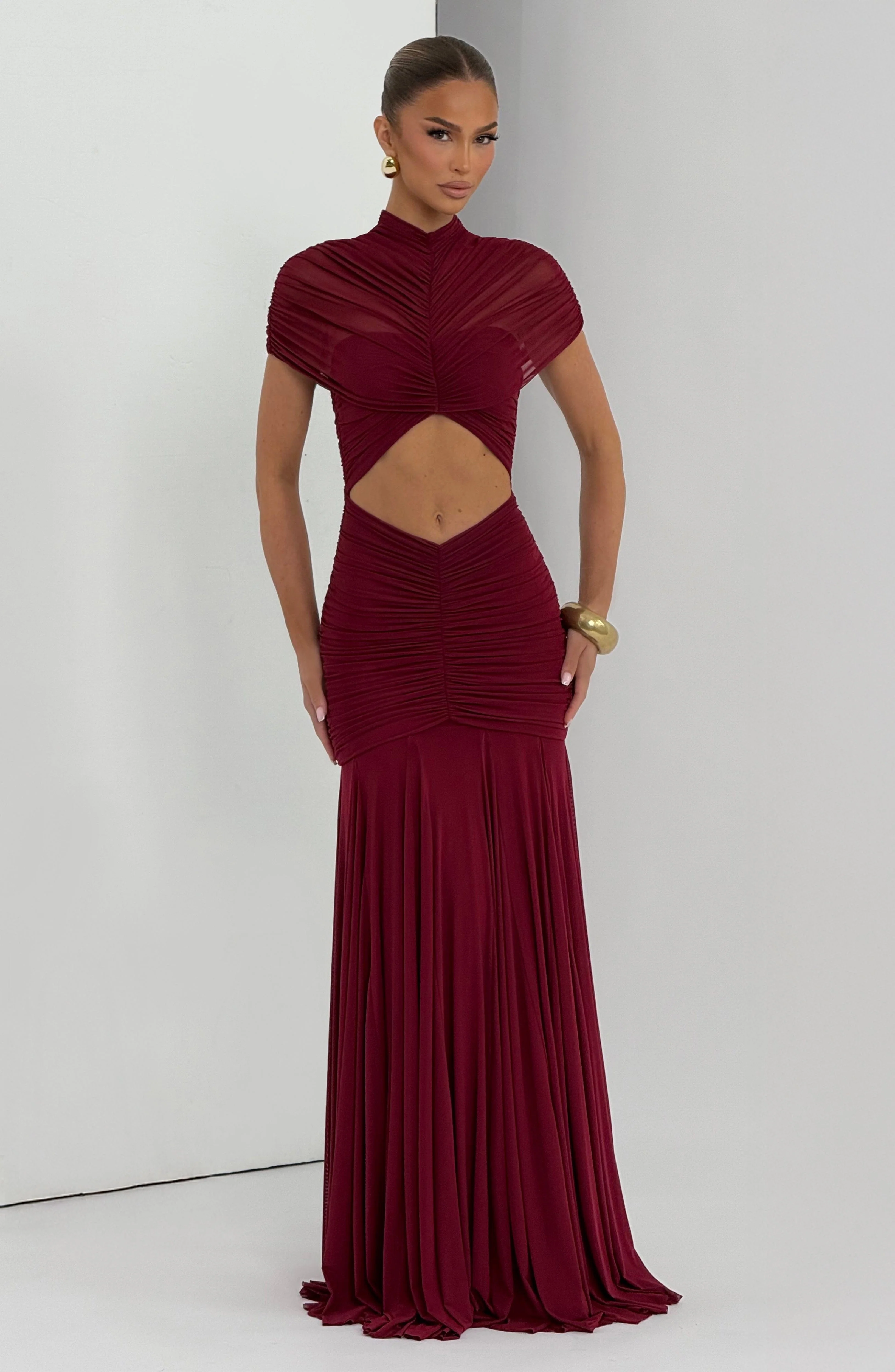 Jaya Maxi Dress - Burgundy