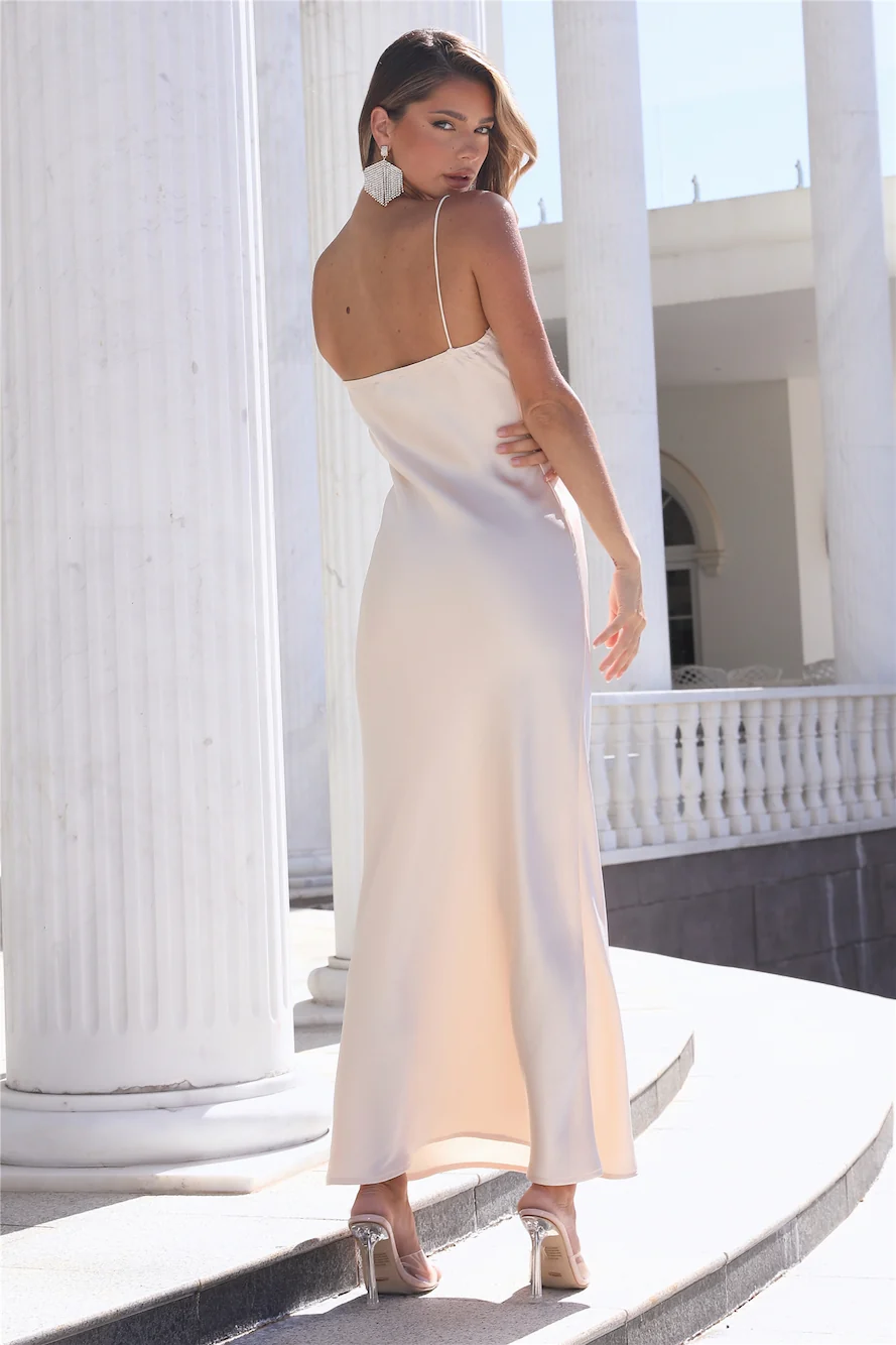 Touch Of Twinkle Maxi Dress Champagne