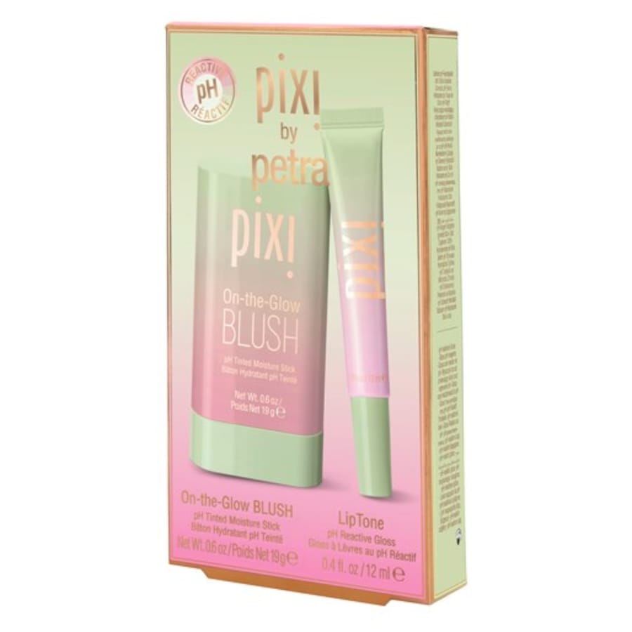 Pixi Makijaż twarzy Zestaw On-The-Glow PH Reactive Rouge & Lipgloss