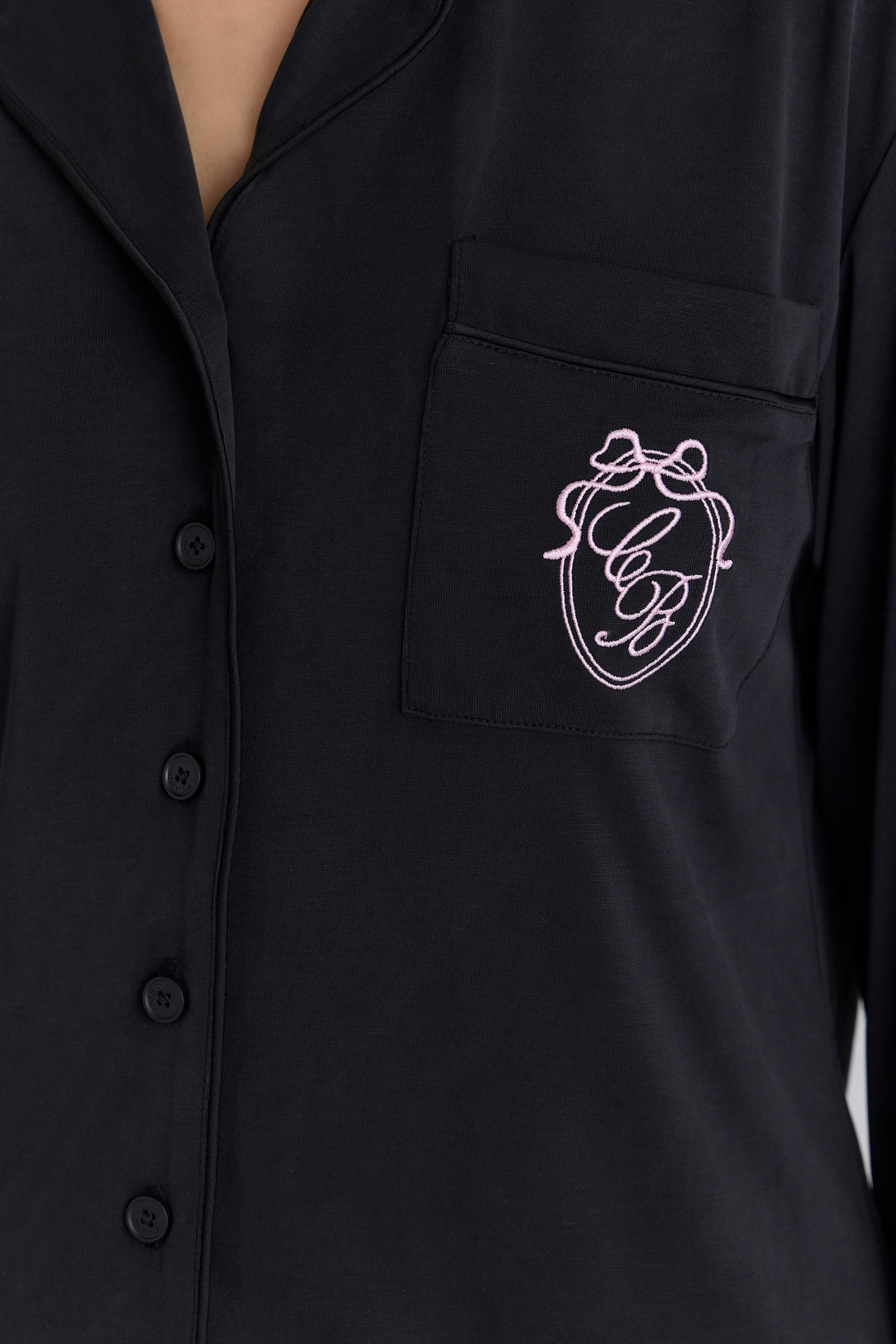 Black Soft Modal Pajama Set