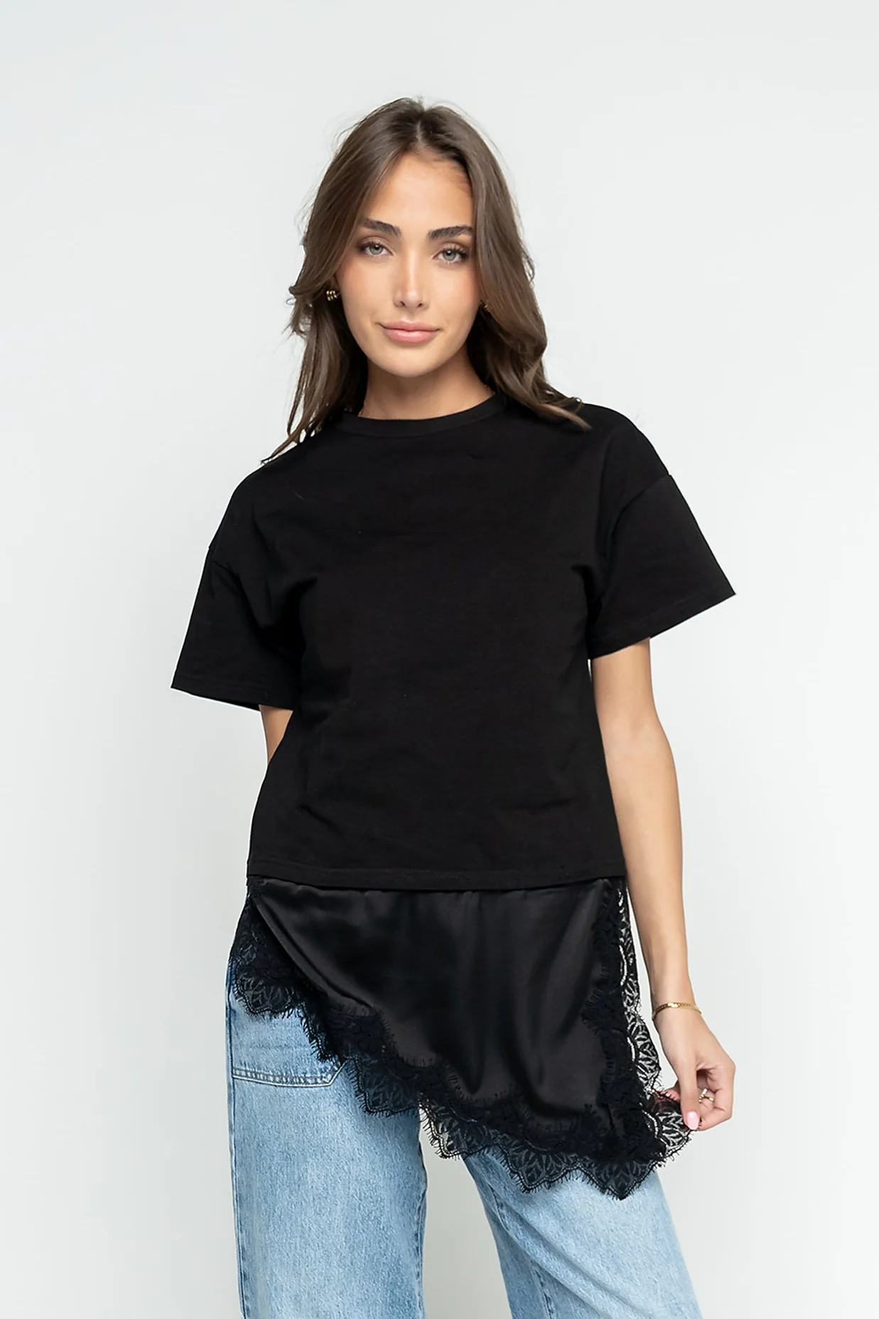 Mika Combination Top in Black