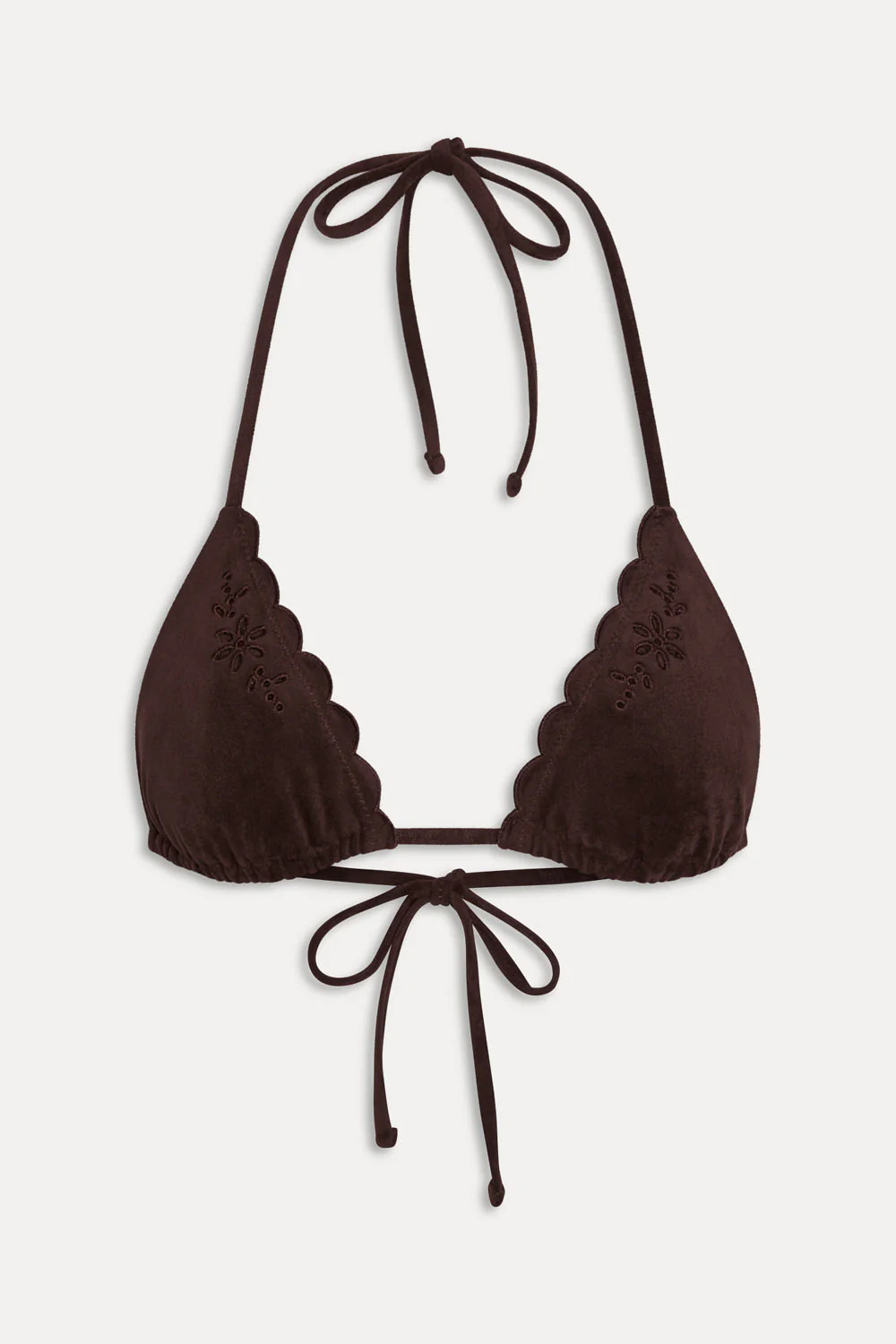 Nick Suede Triangle Bikini Top - Desert Suede