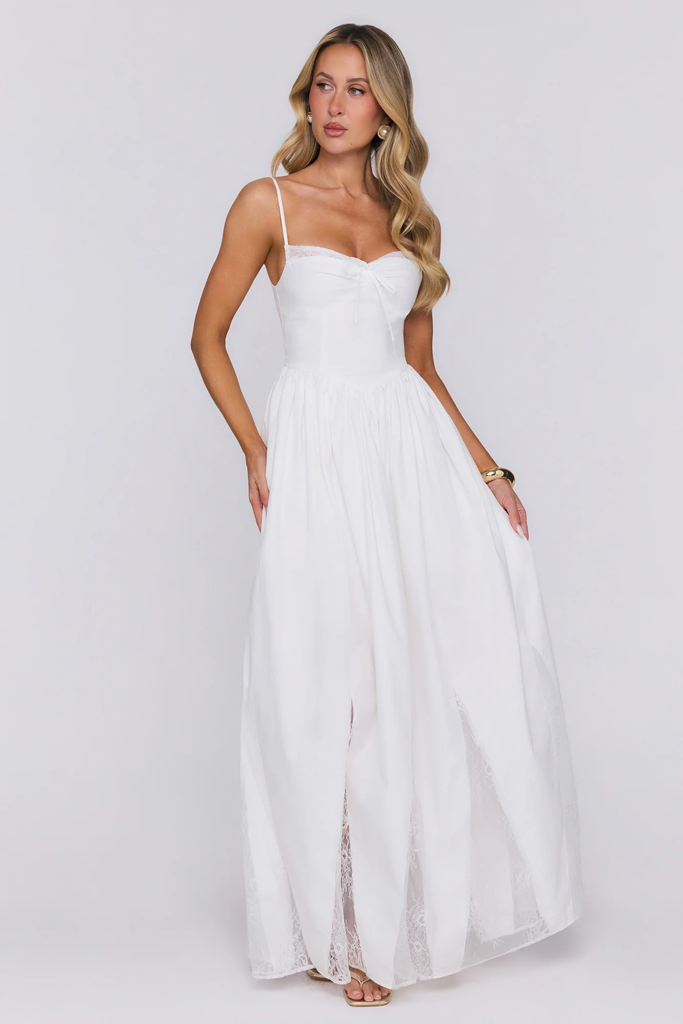 Urban Sunrise Maxi Dress White - luluinthesky