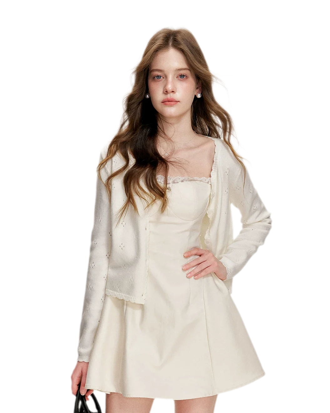 Lace-Trimmed A-Line Camisole Dress | Final Sale