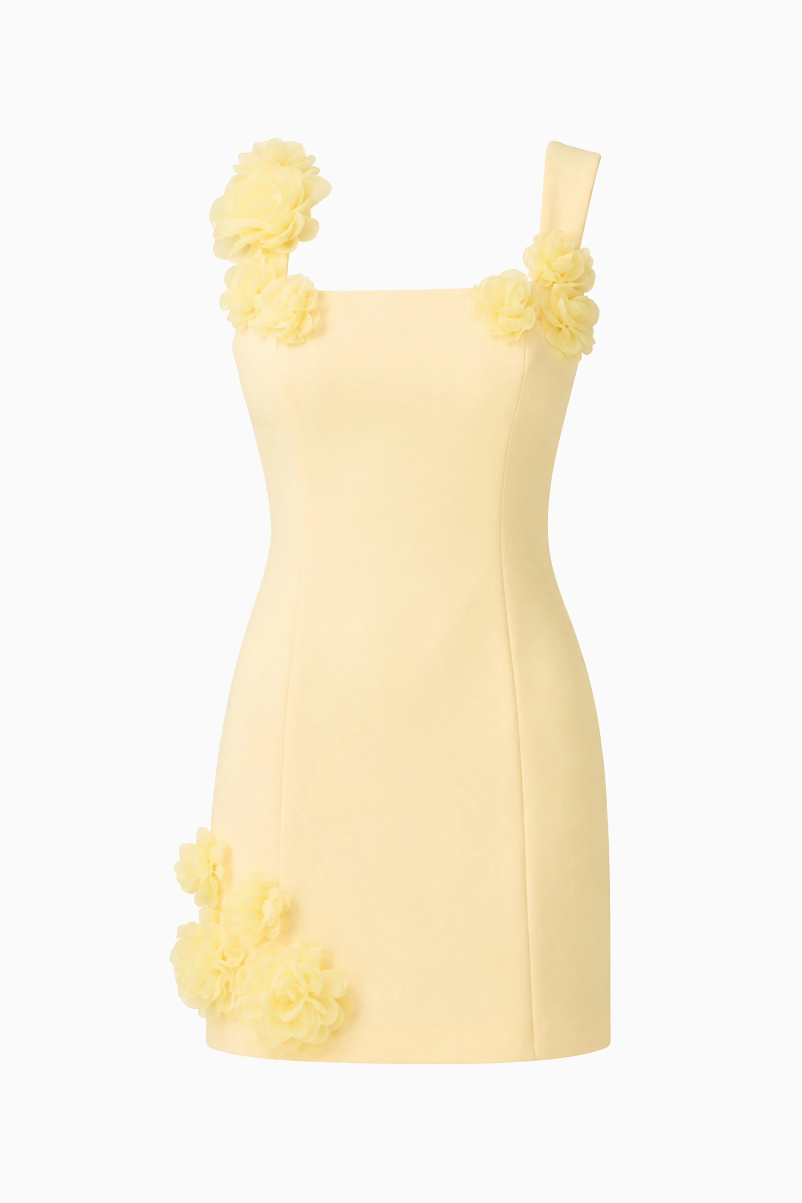 Trompe 3D Mini Dress In Yellow