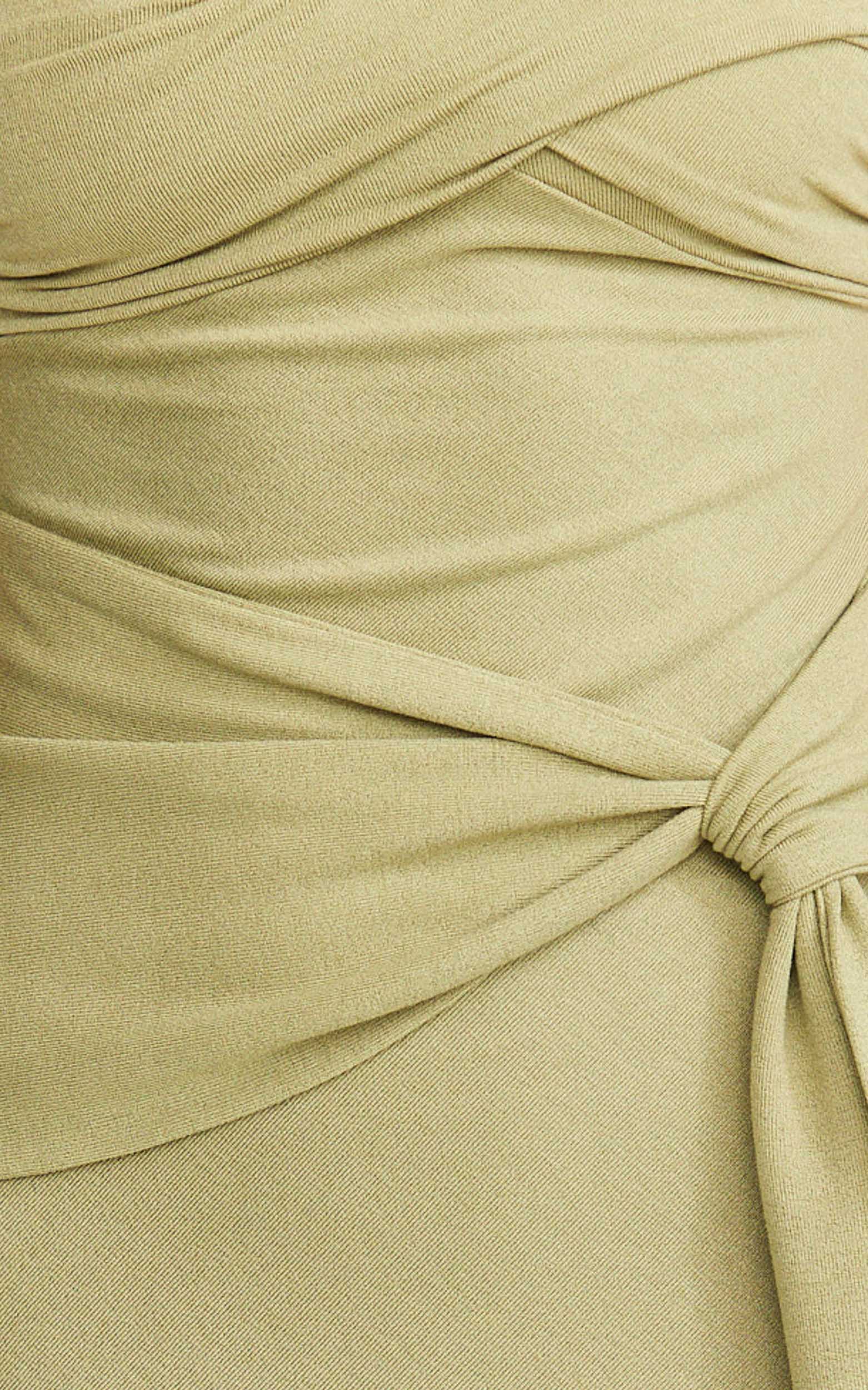 Aria Maxi Dress - Strapless Tie Waist Dress in Sage