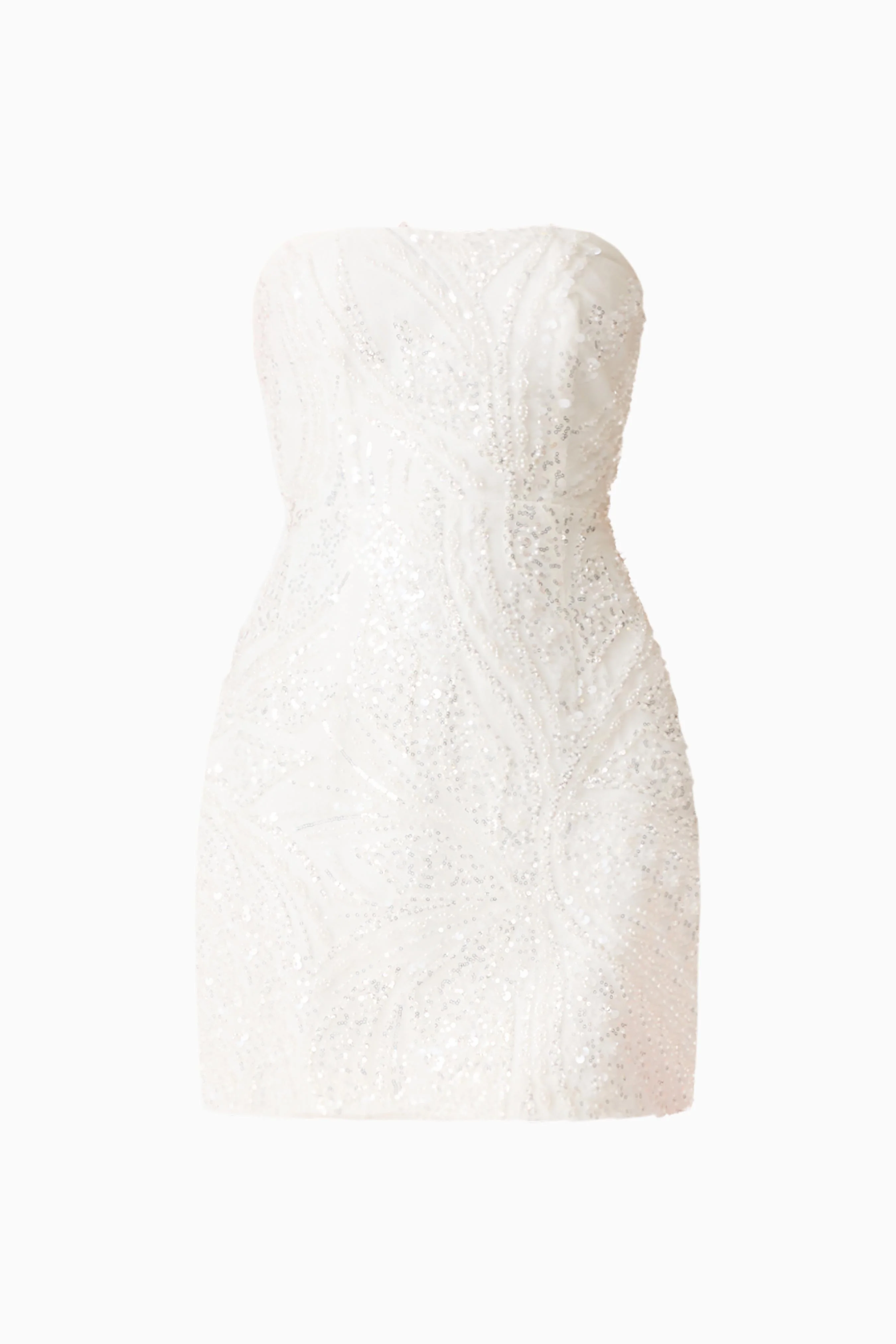 Daelia Strapless Mini Dress in White