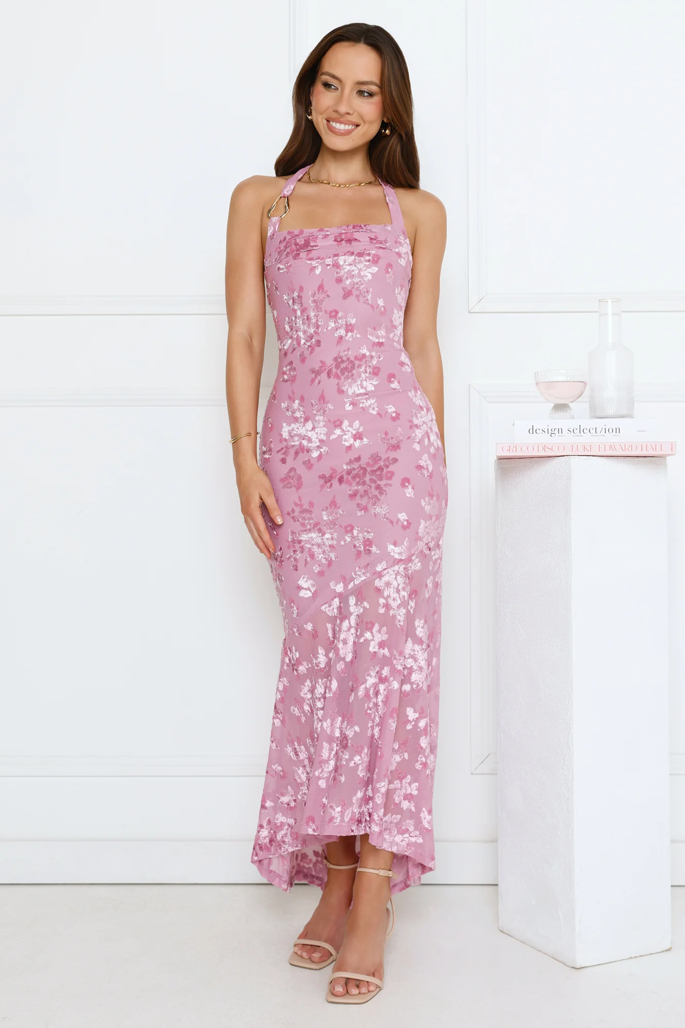 Soft Serenade Halter Maxi Dress Lilac