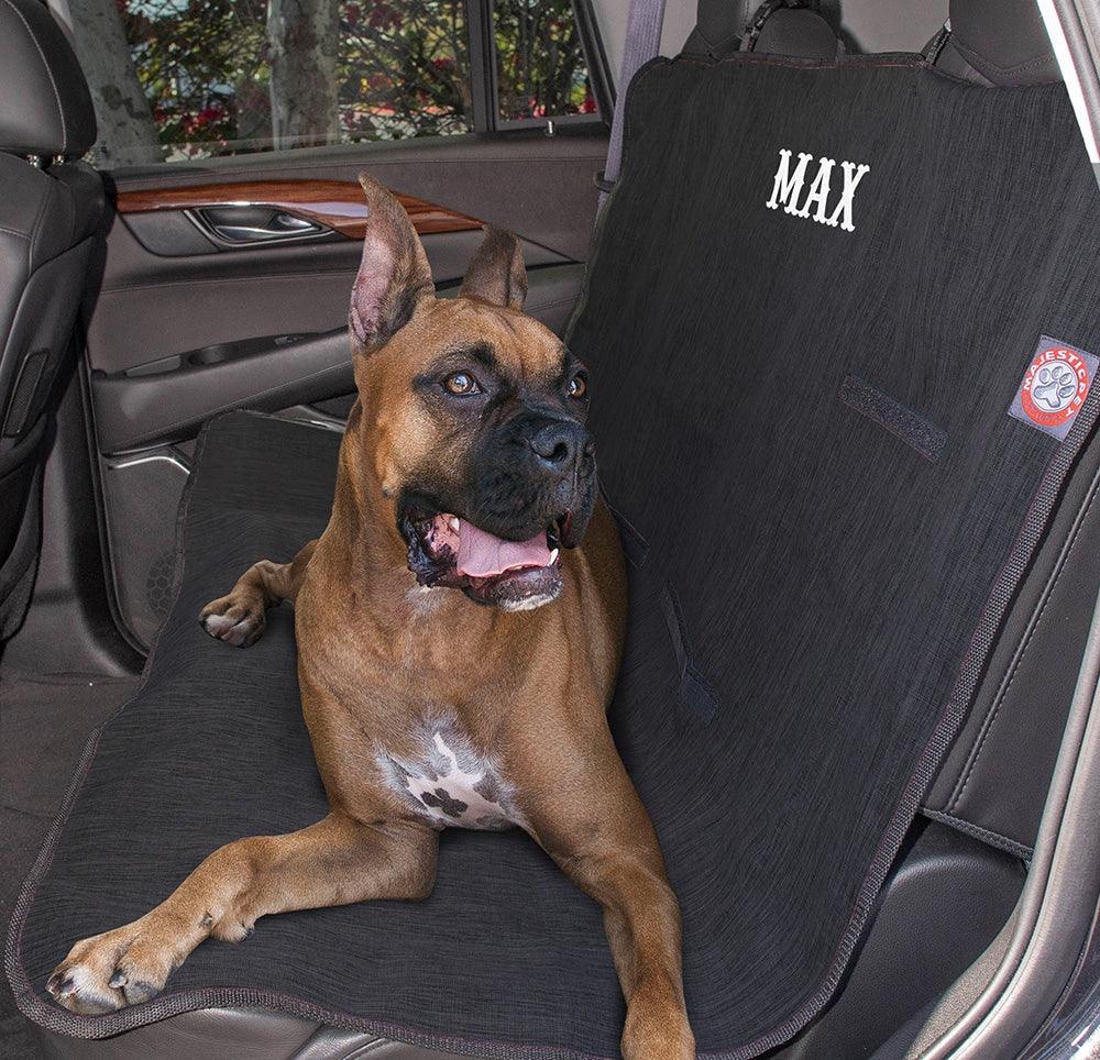 Solid Back Seat Cover - Personalized