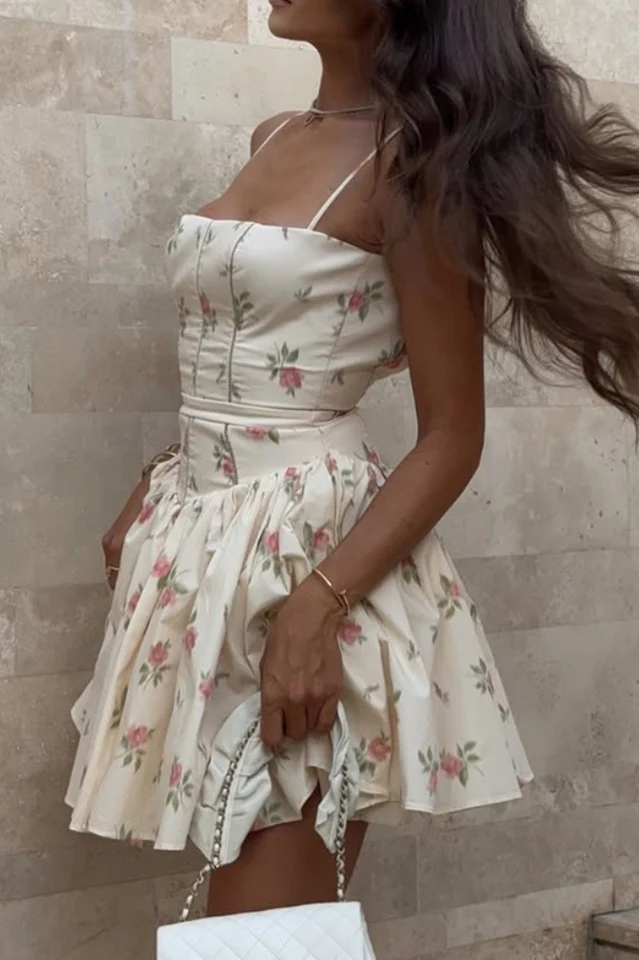 Ysabella Stretch Cotton Mini Sundress