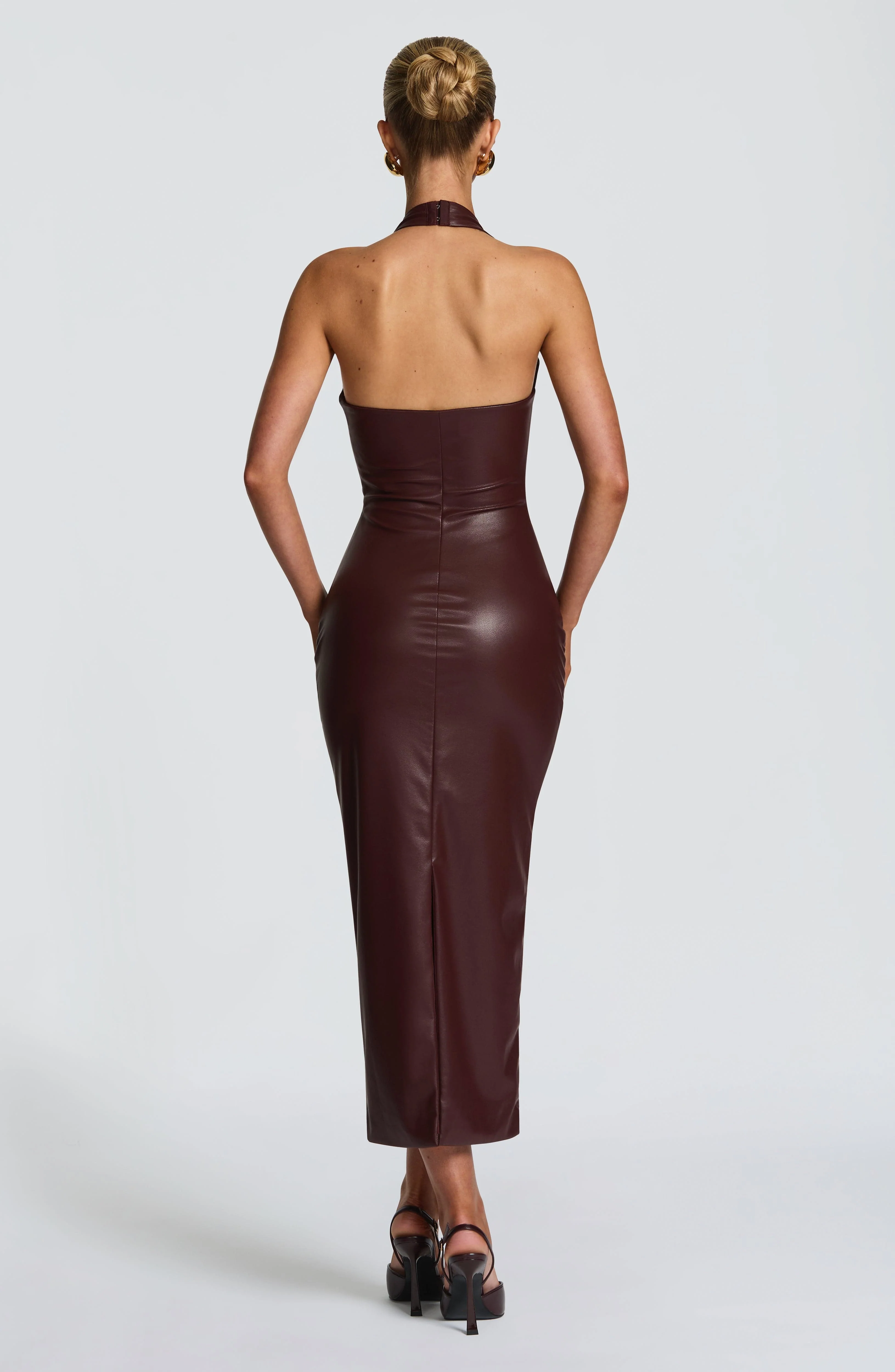Ainsley Midi Dress - Burgundy