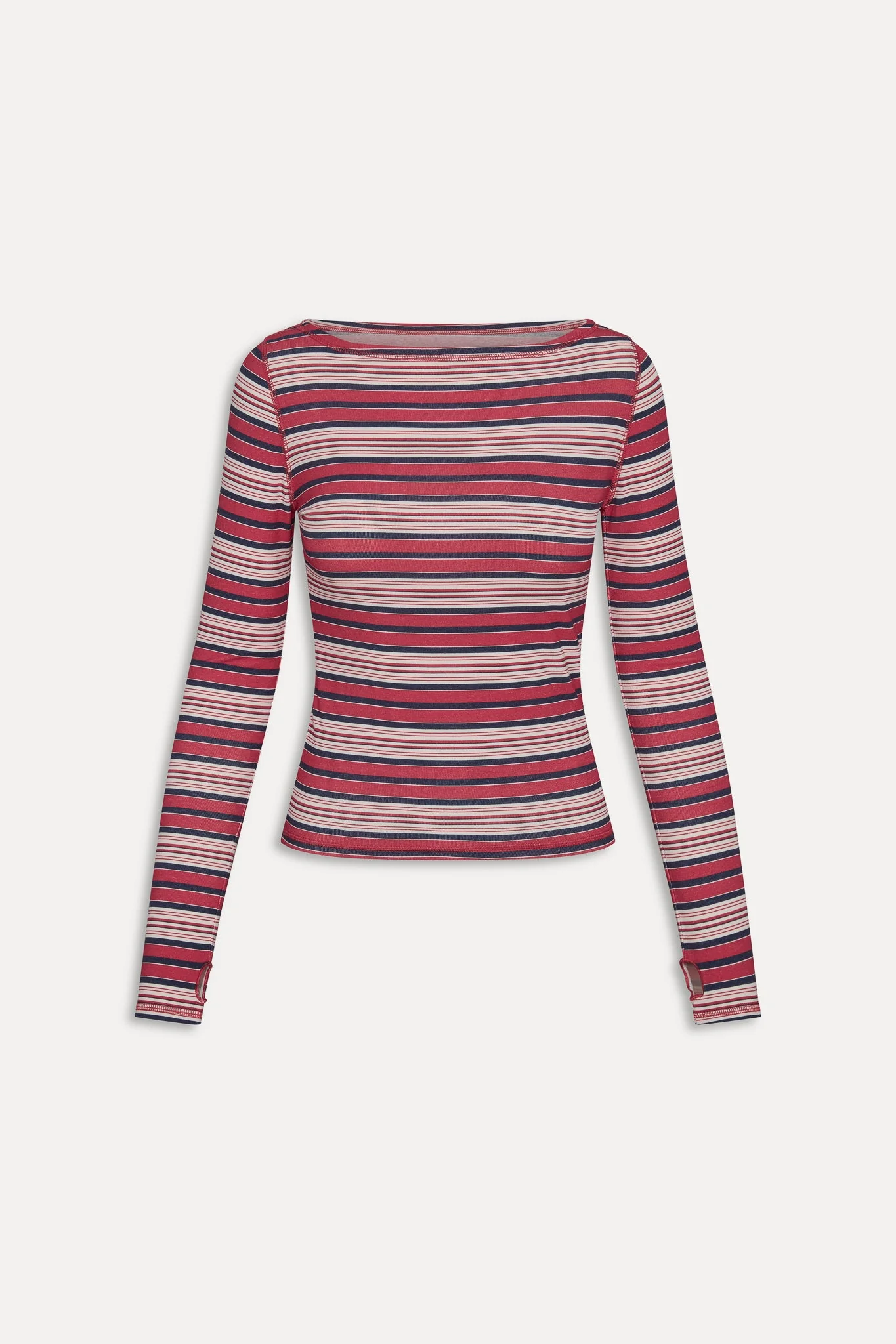 x JENNIE Sophie Long Sleeve Top - Sunset Stripe