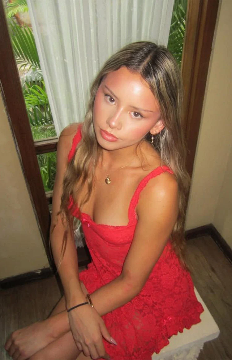 All Mine Red Lace Mini Dress
