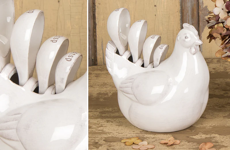 Ceramic Chicken Measuring Spoon Set