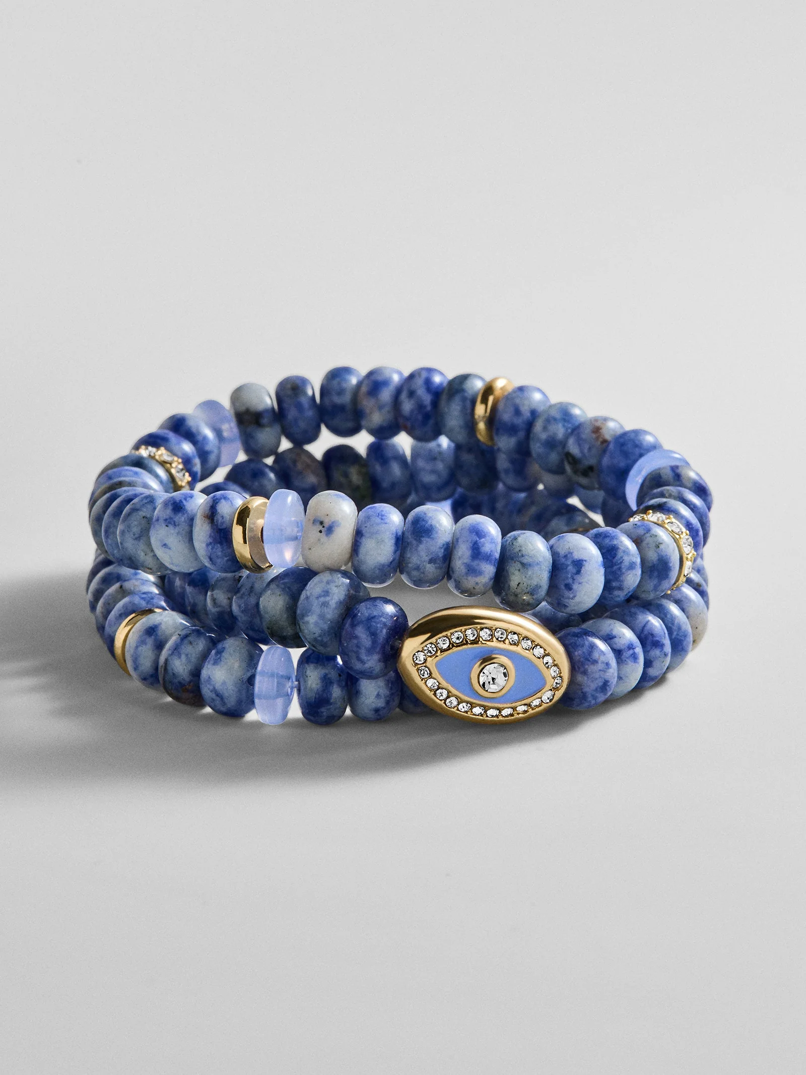 Energy Aligned Evil Eye Bracelet Set - Blue