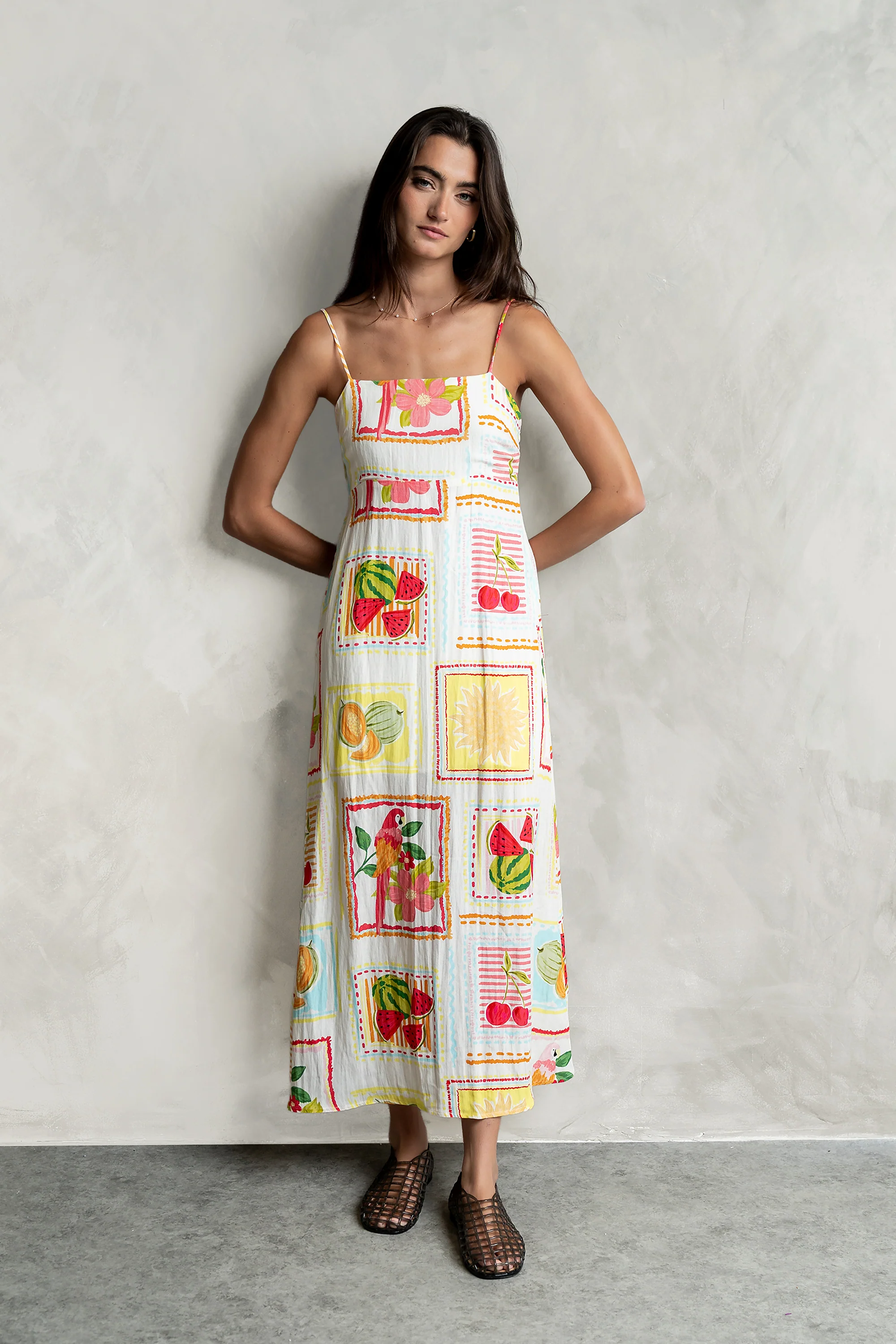 Nadine Abstract Midi Dress