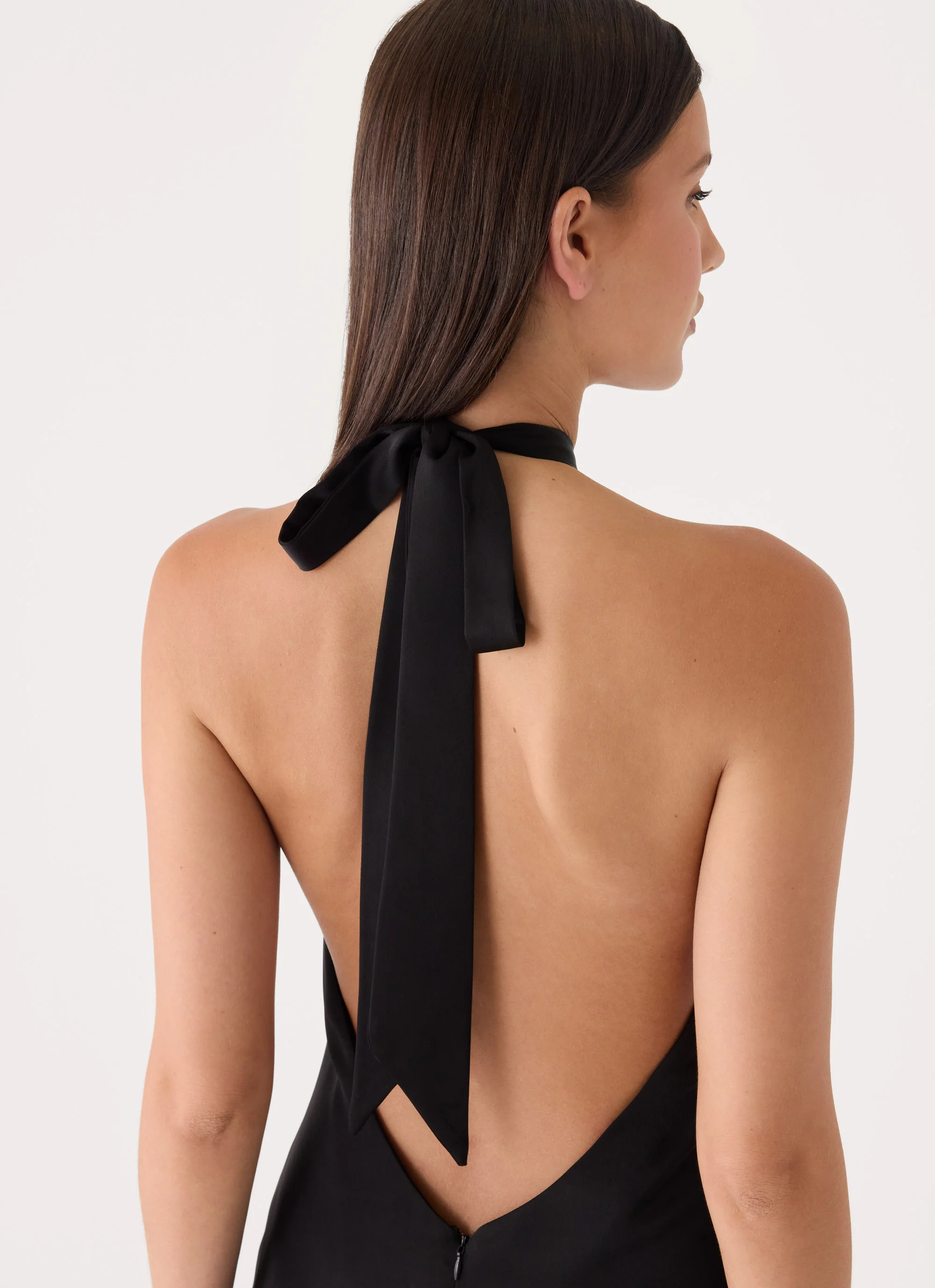 Lexia Halter Mini Dress - Black - FASHION NOB