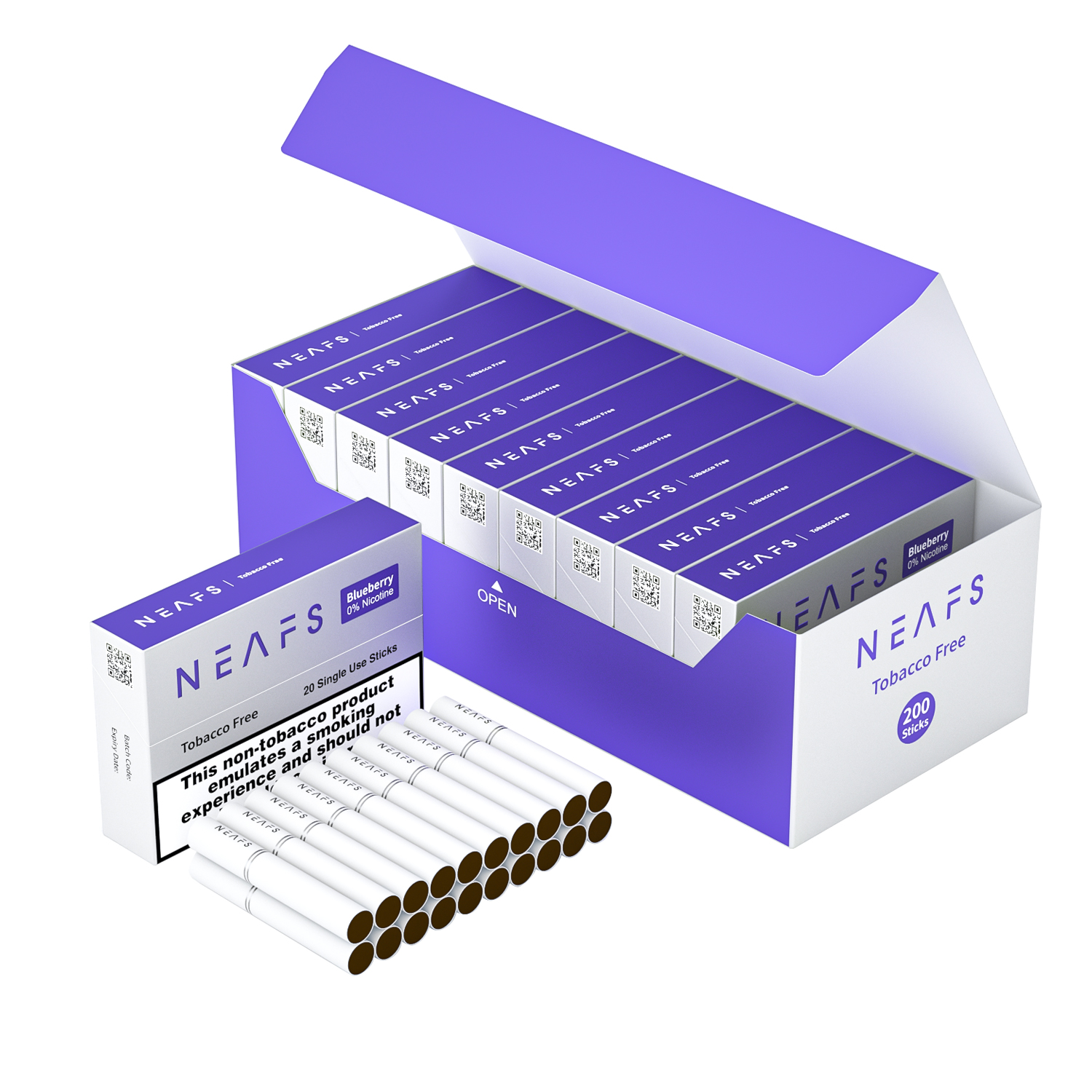 Neafs Tobacco Sticks – 0% Nicotine(One box - 200 pieces)