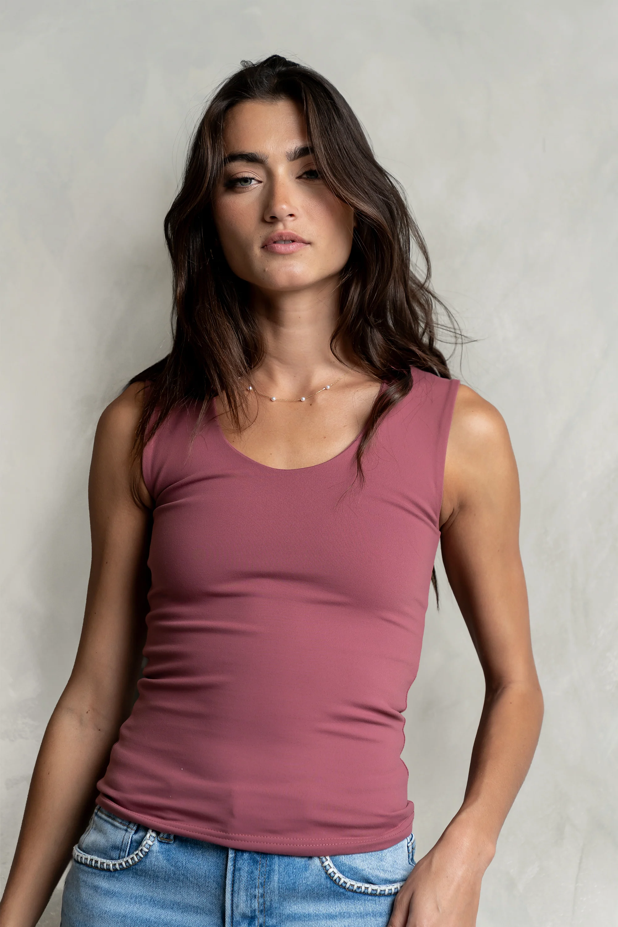 Sayla Tank Top in Berry