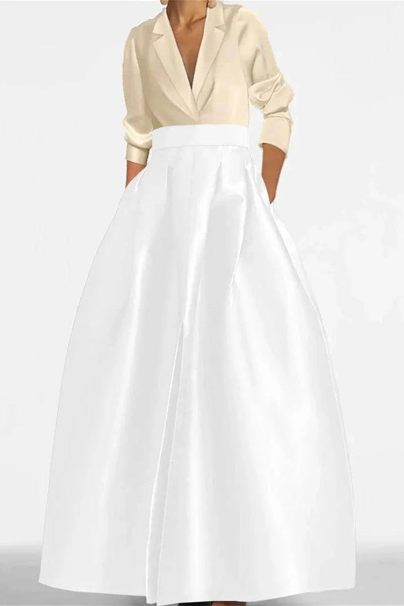 A Line Jewel Neck V-Neck Long Sleeves Mother Dresses CM0342