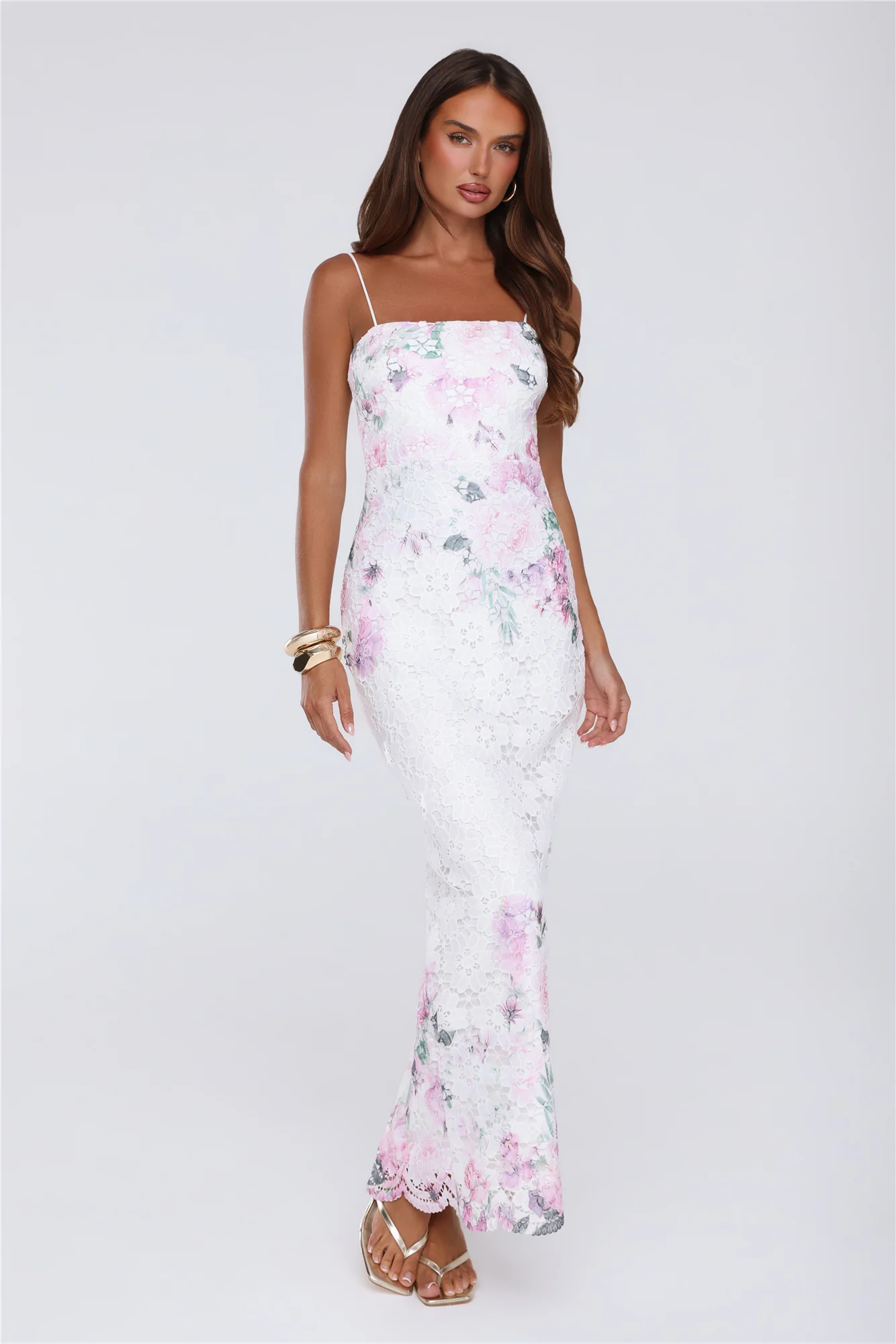 Wardrobe Flex Embroidered Maxi Dress White - luluinthesky