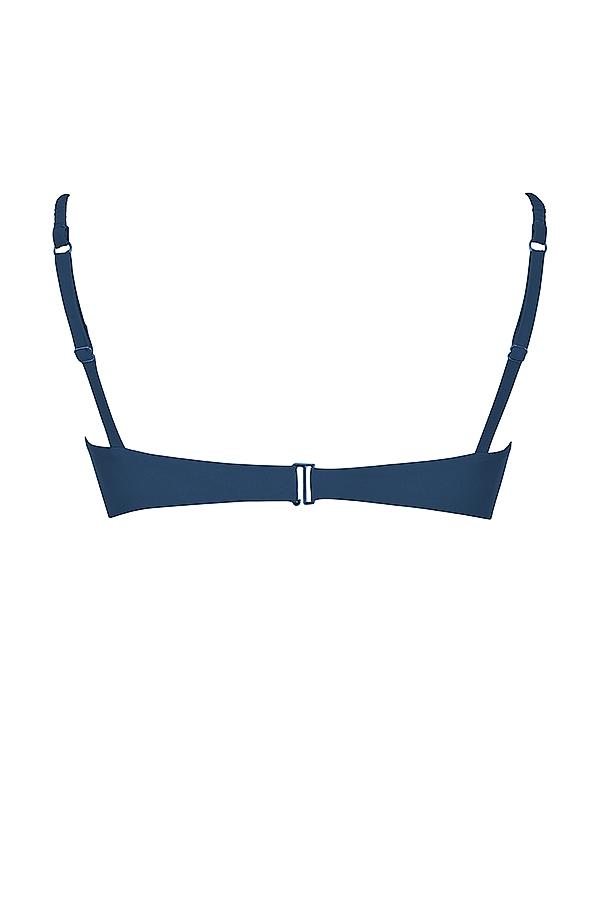 Deep Blue Ruched Bikini Top