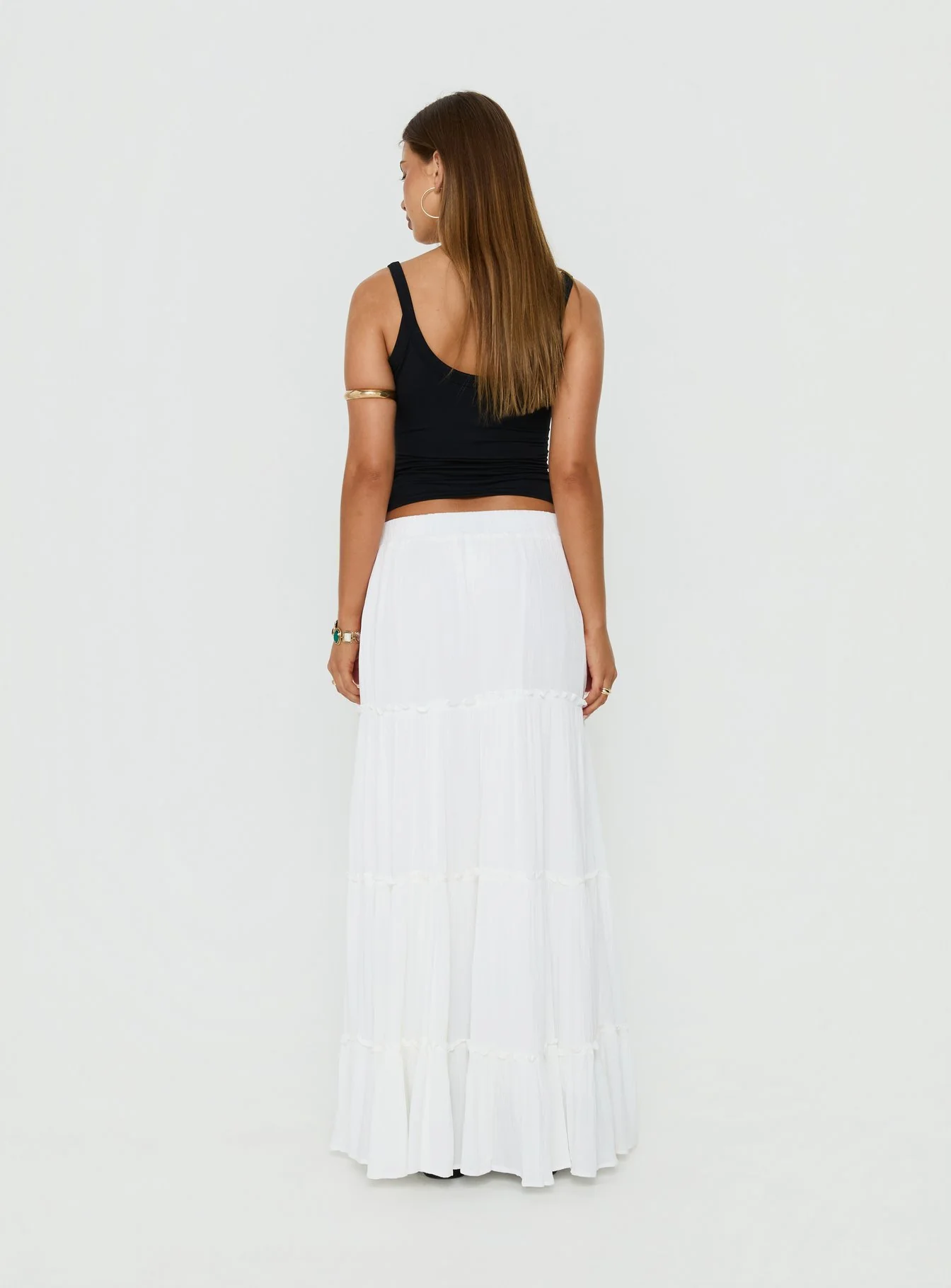 Miriah Maxi Skirt White