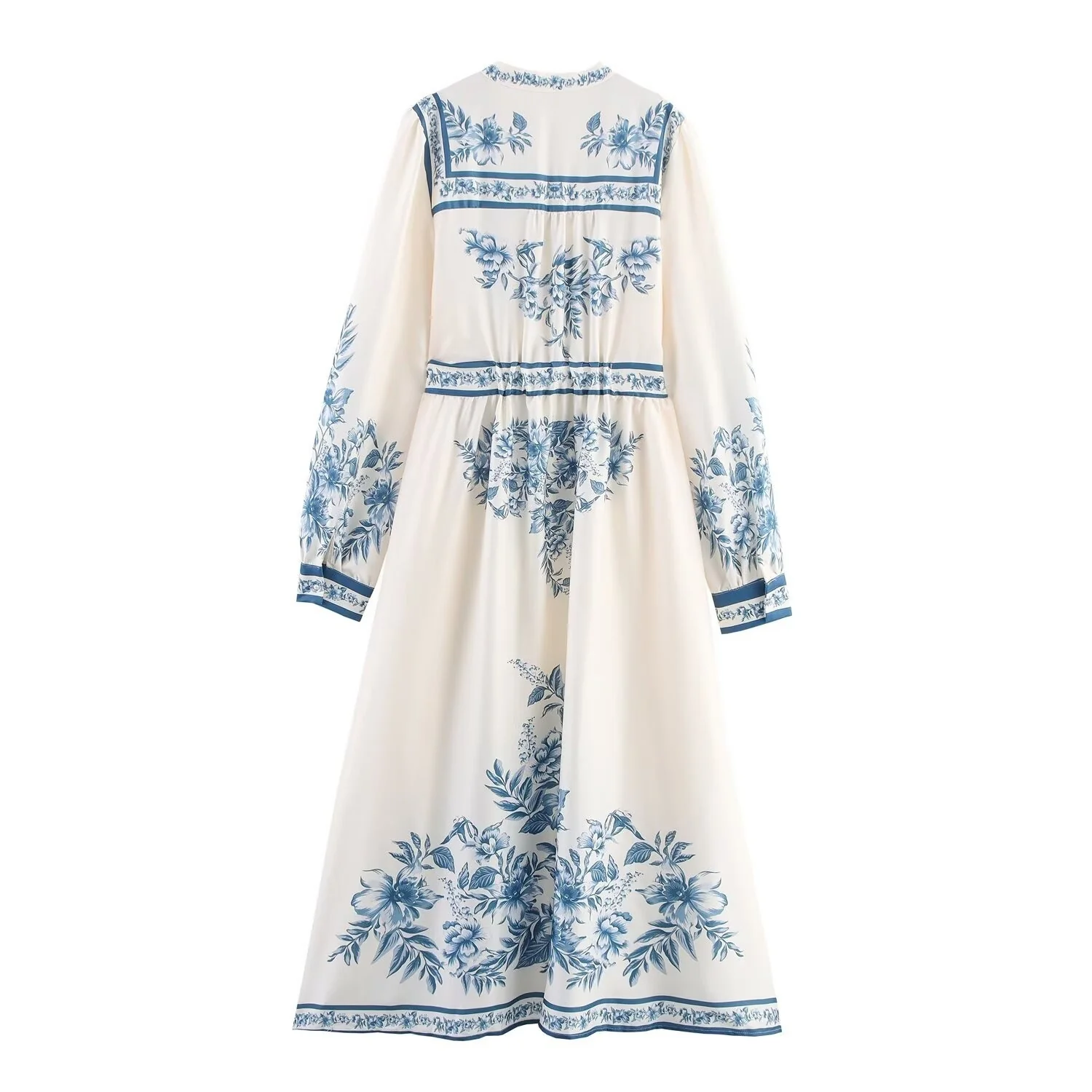 Ruby Patterned Print Long Sleeve Maxi Dress
