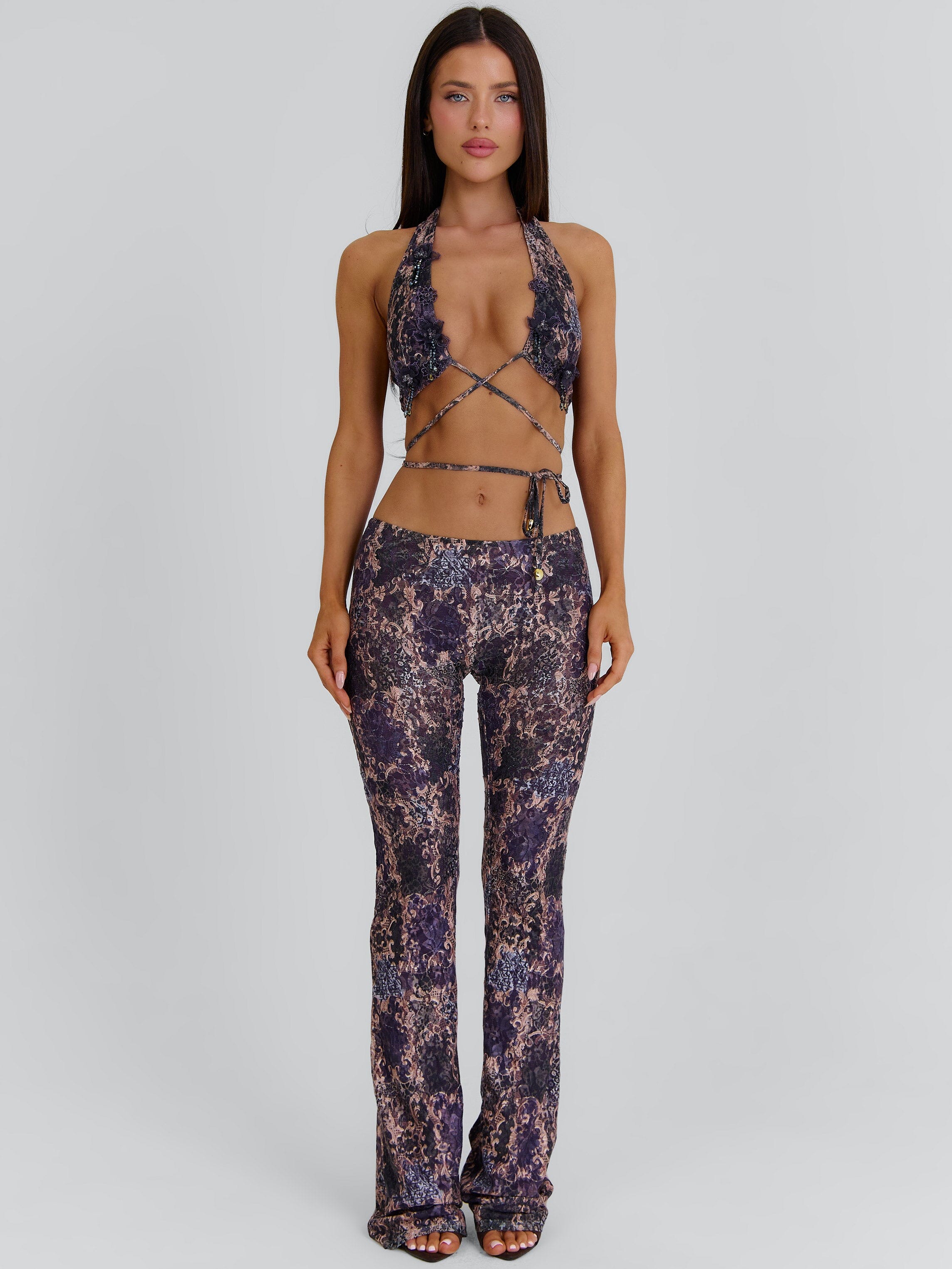 SHANEL CROP TOP DEEP PURPLE