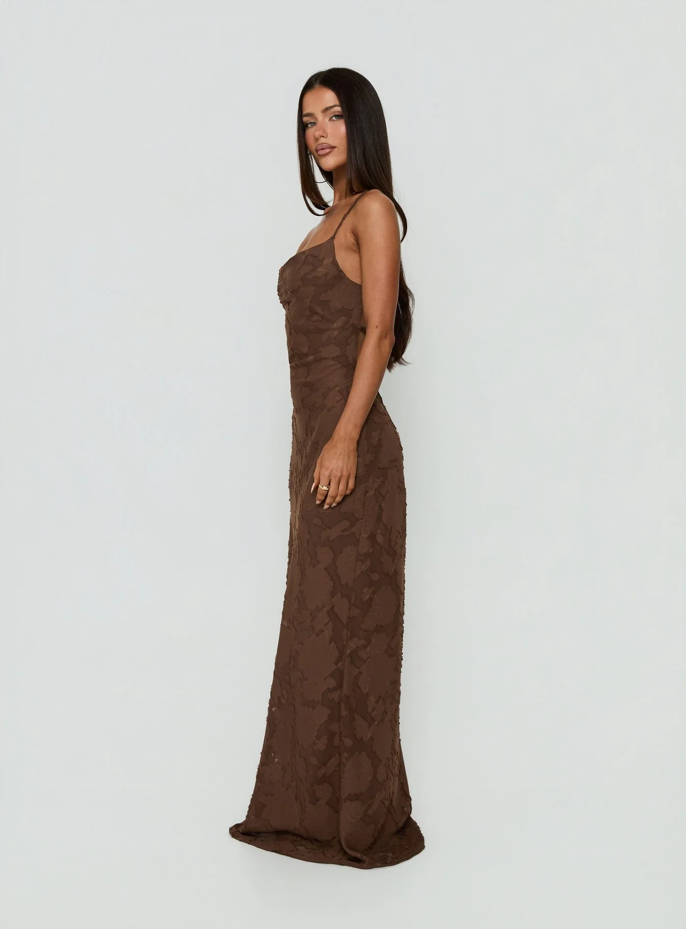Celena Maxi Dress Brown - luluinthesky