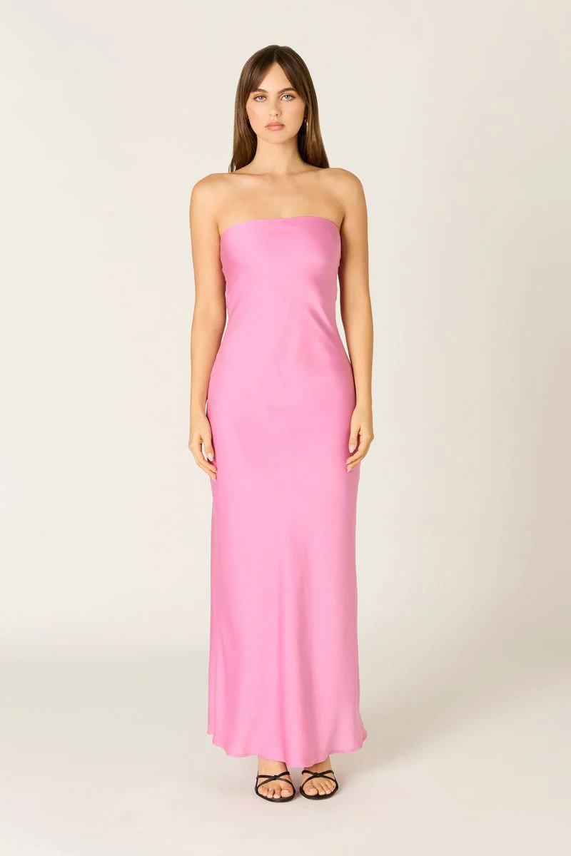 Tie-back Strapless Maxi Dress