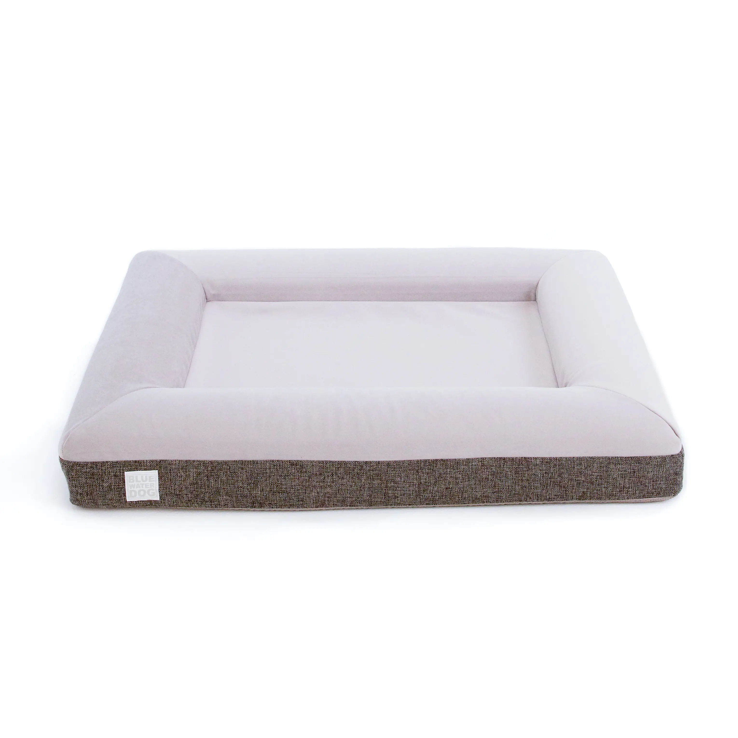 Large Microfiber Orthopedic Dog Bed (Bolster, Essential / Gray)