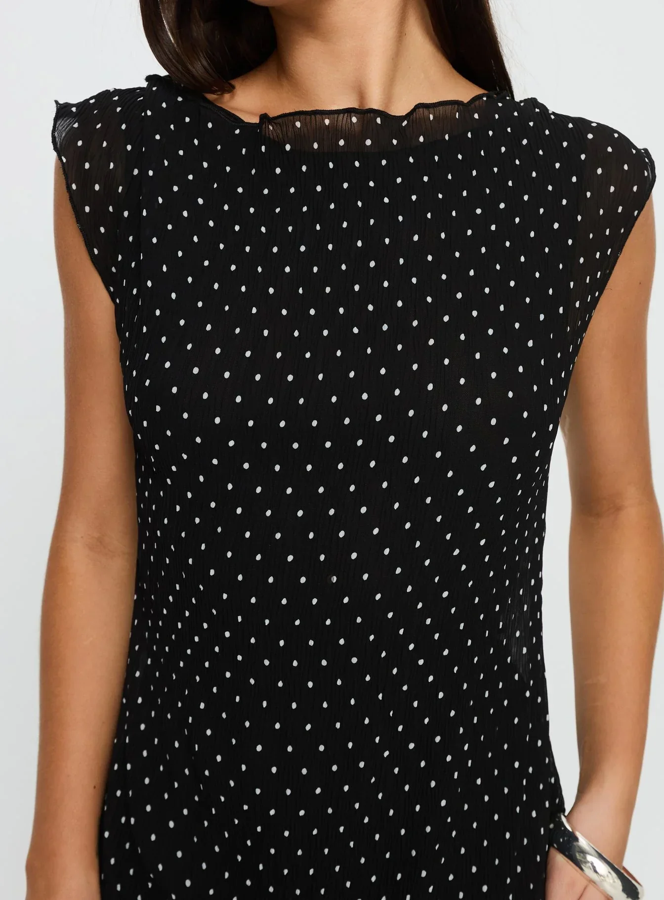 Mariner Mini Dress Noir Polka - luluinthesky