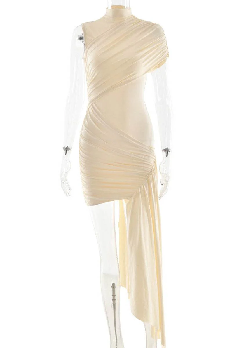 Asymmetry Mini Knitted Cocktail Wedding Guest dresses