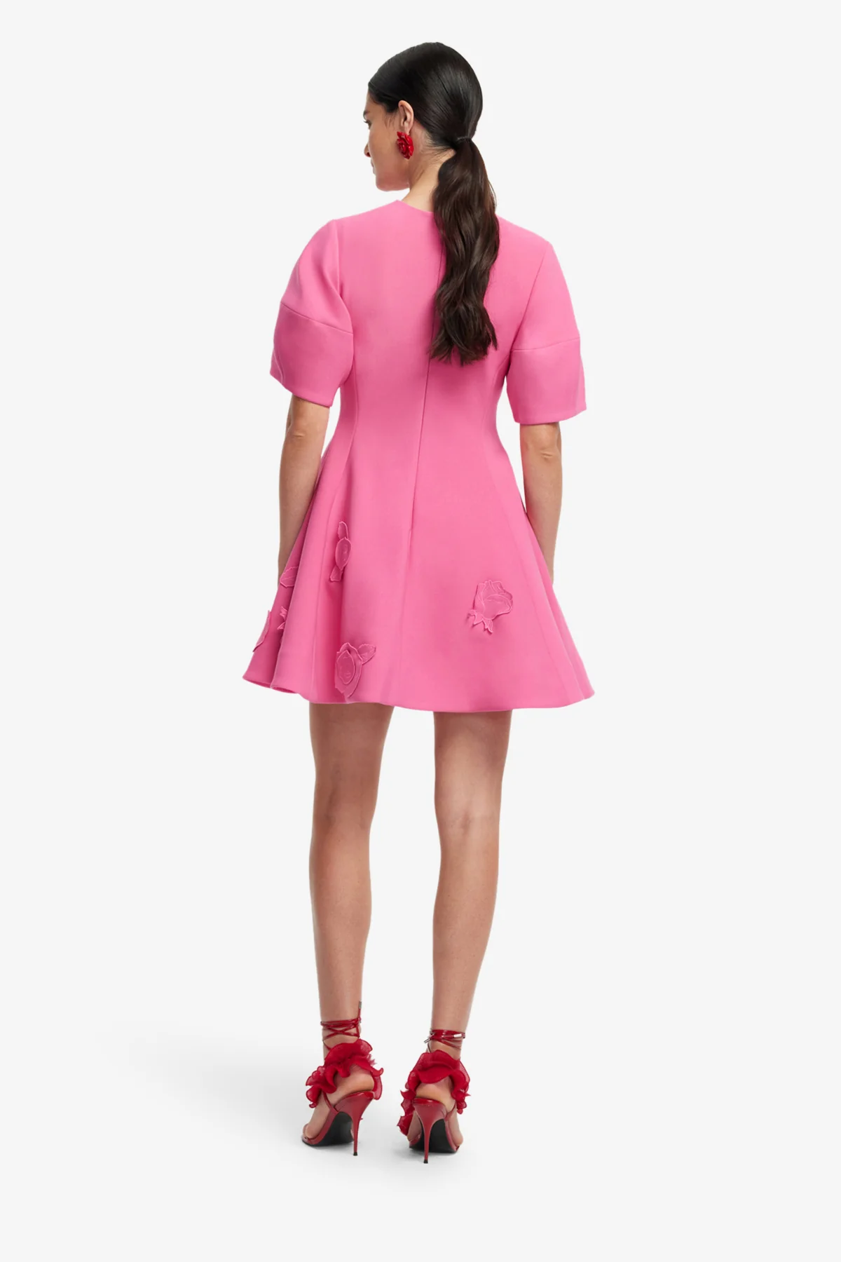 Simona Appliqué Mini Dress - Pink
