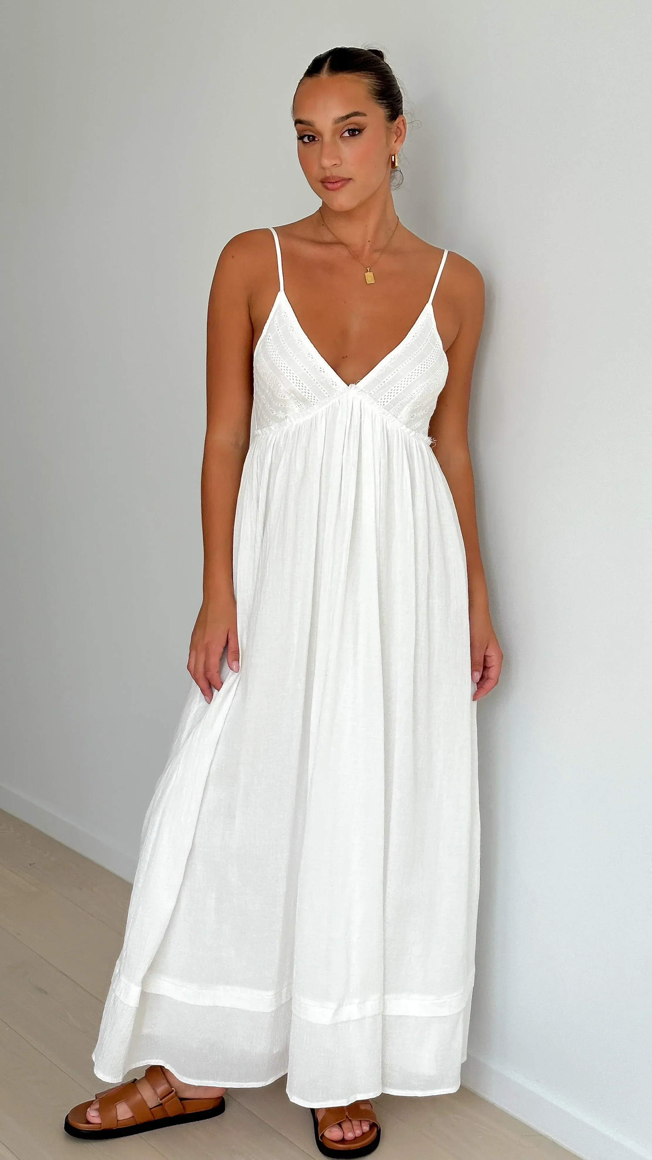 Elouise Maxi Dress - White - luluinthesky
