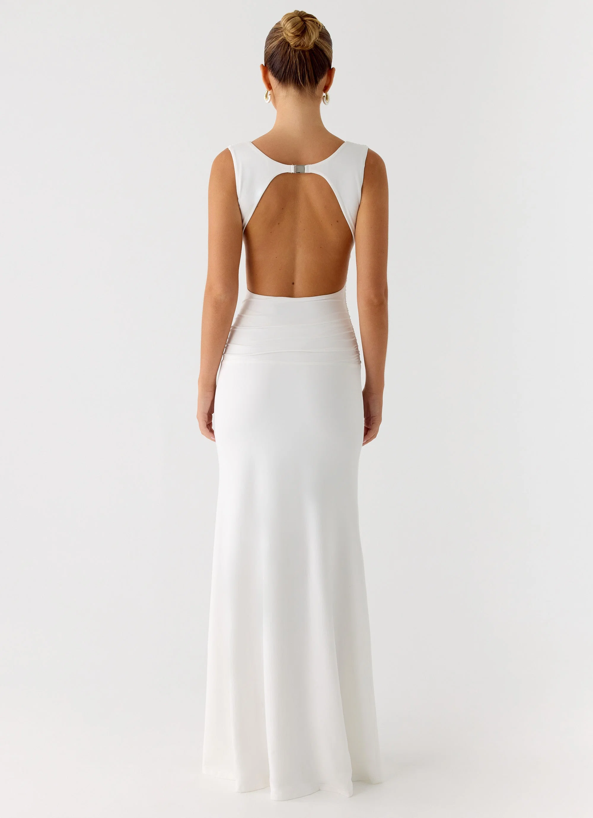 Cherry Sky Maxi Dress - White