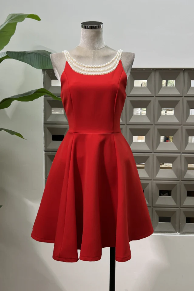 Esther Pearl Embelished Open Back Mini Dress