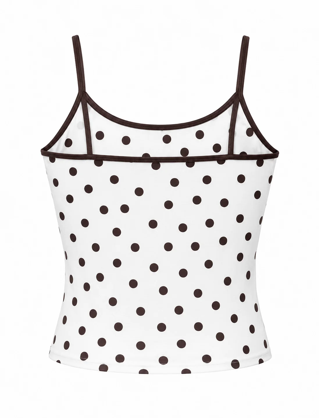 Polka Dot Contrast Trim Cami Top