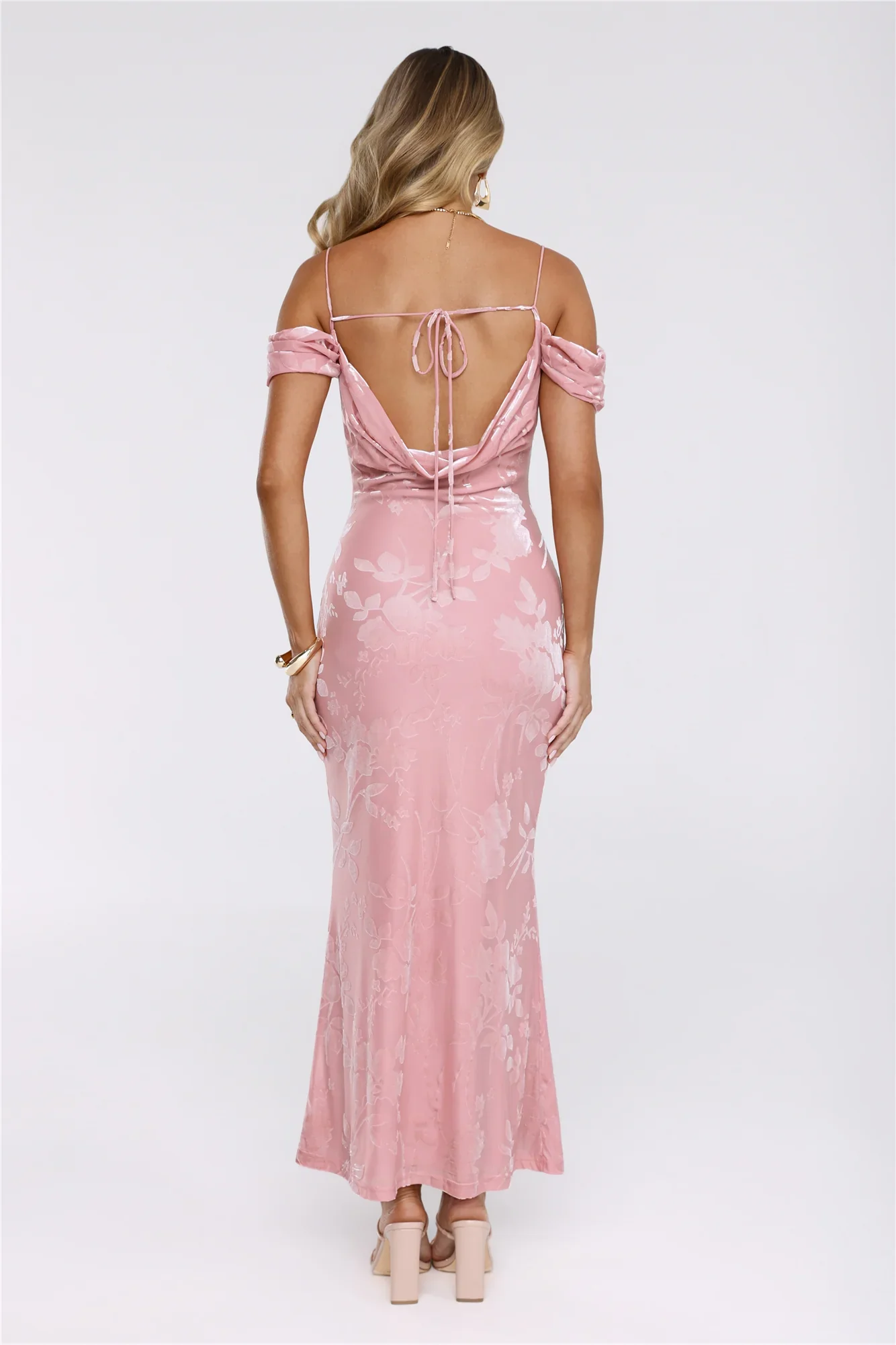 Glow Petal Midi Dress Pink
