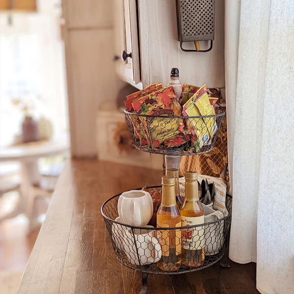 Chicken Wire Tiered Display Basket