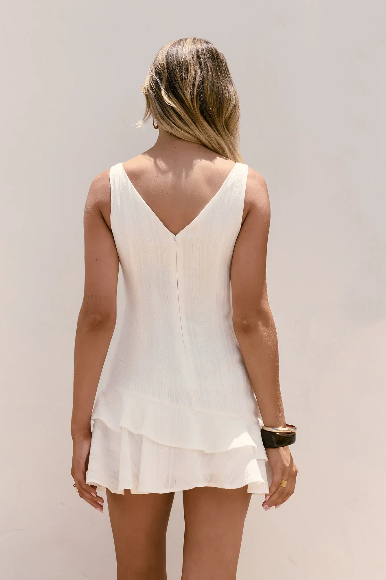 Among The Clouds Mini Dress White