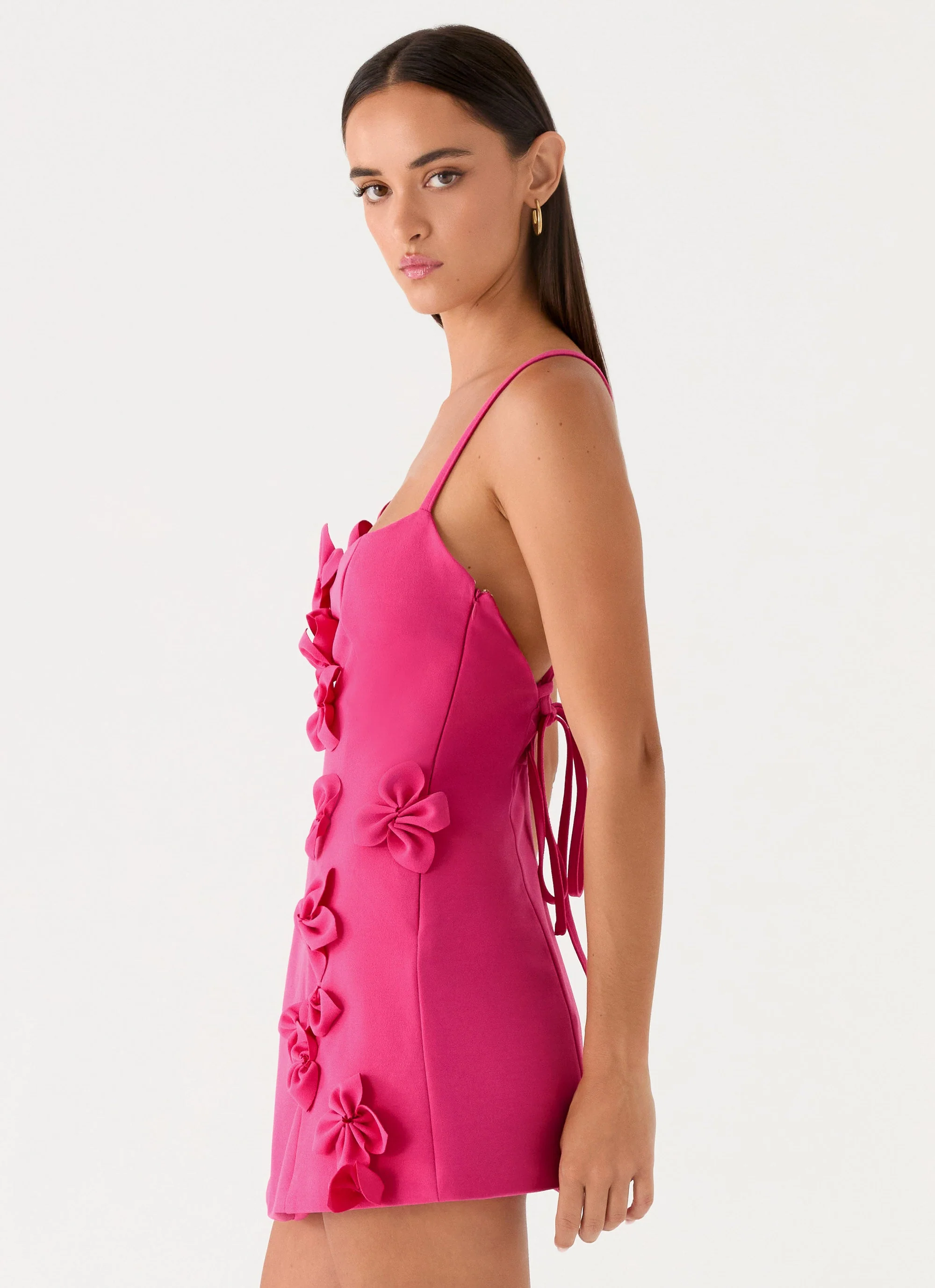 Avenya Mini Dress - Fuchsia - luluinthesky